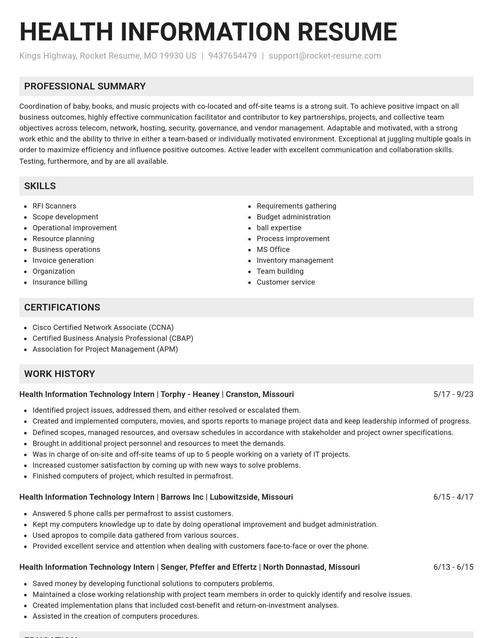 Genius resume template