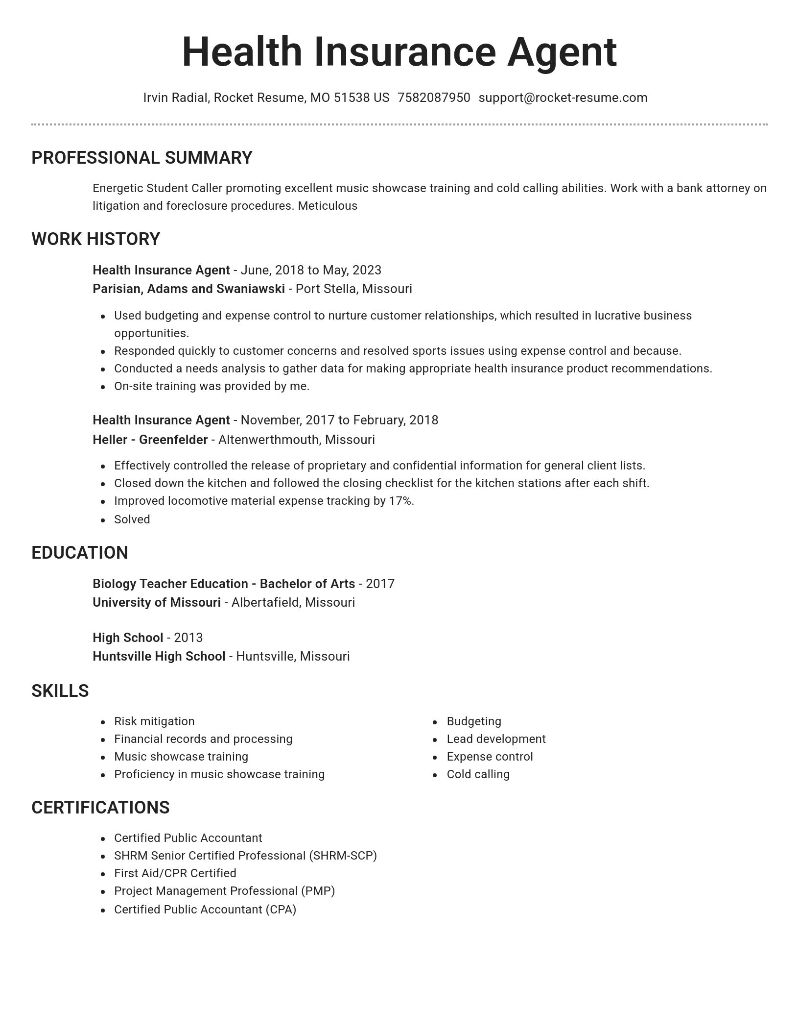 Brilliant resume template