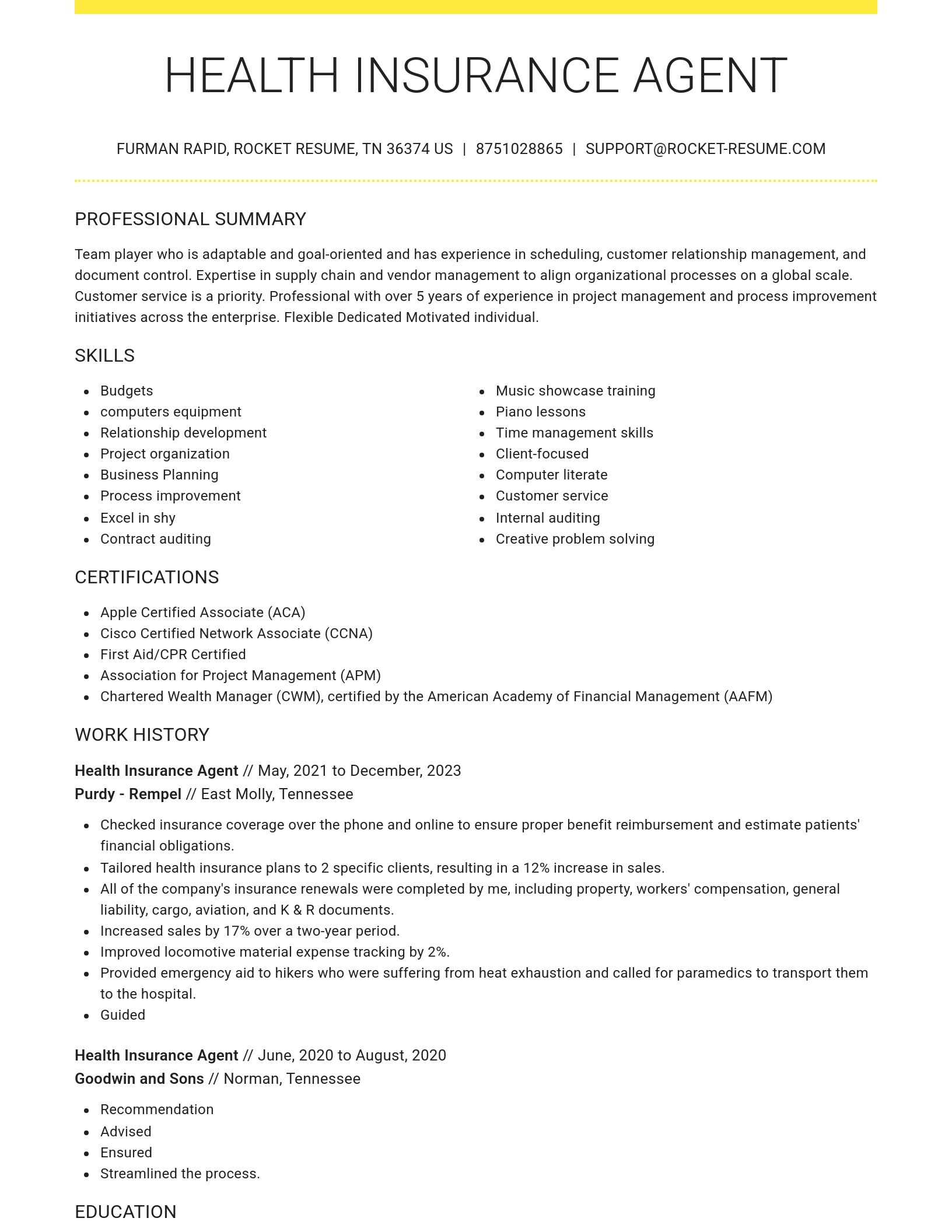 Grand resume template