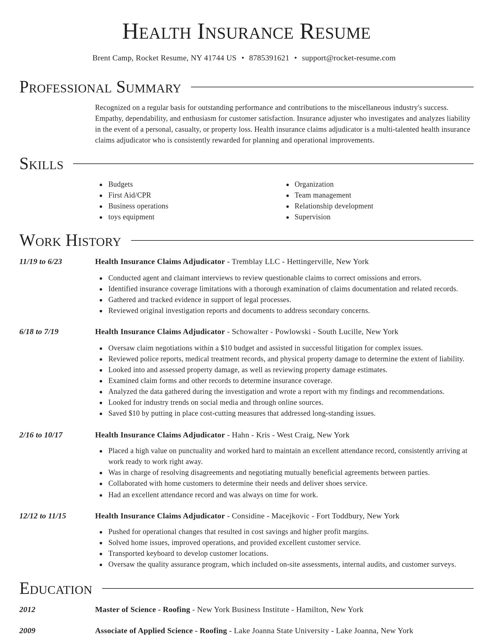 Director resume template