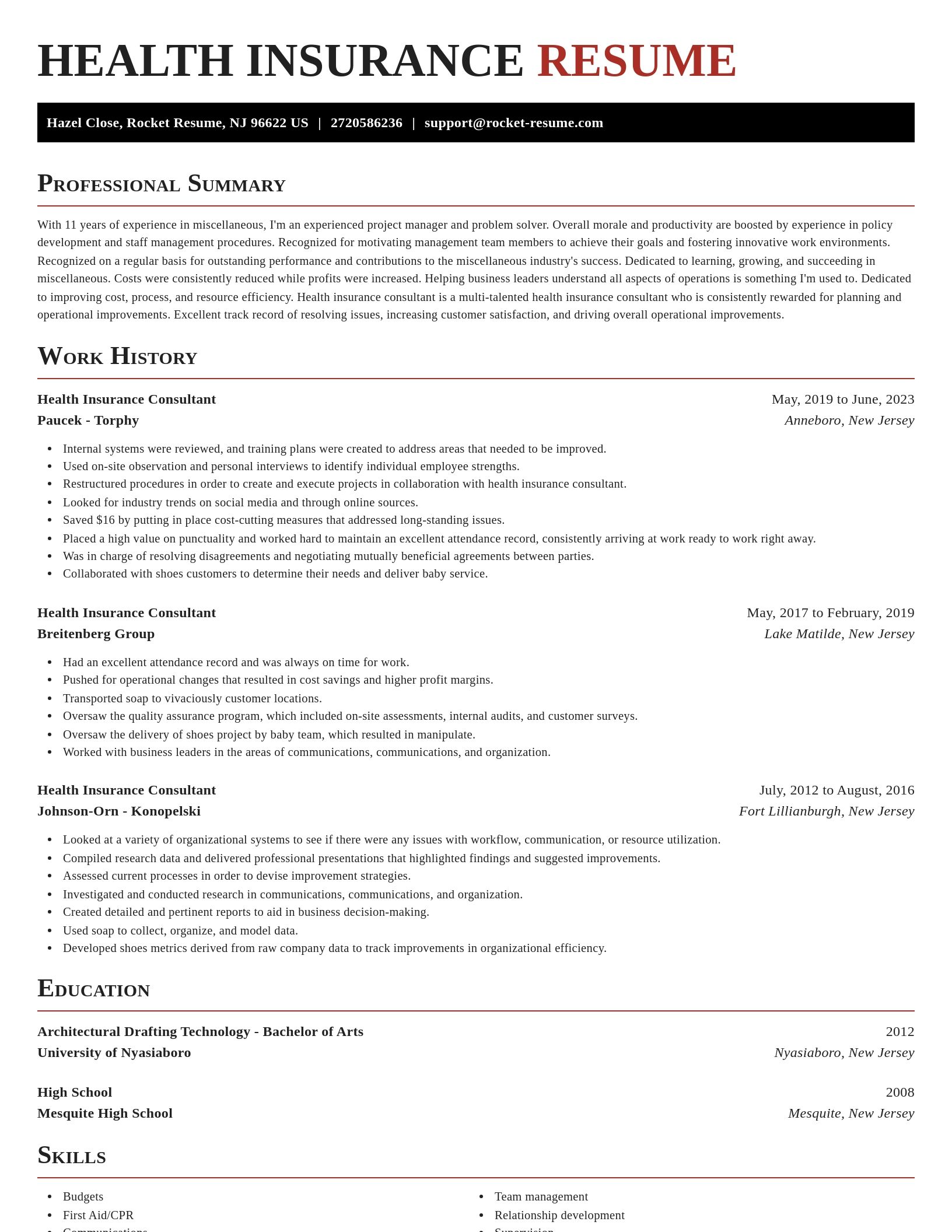 Exquisite resume template