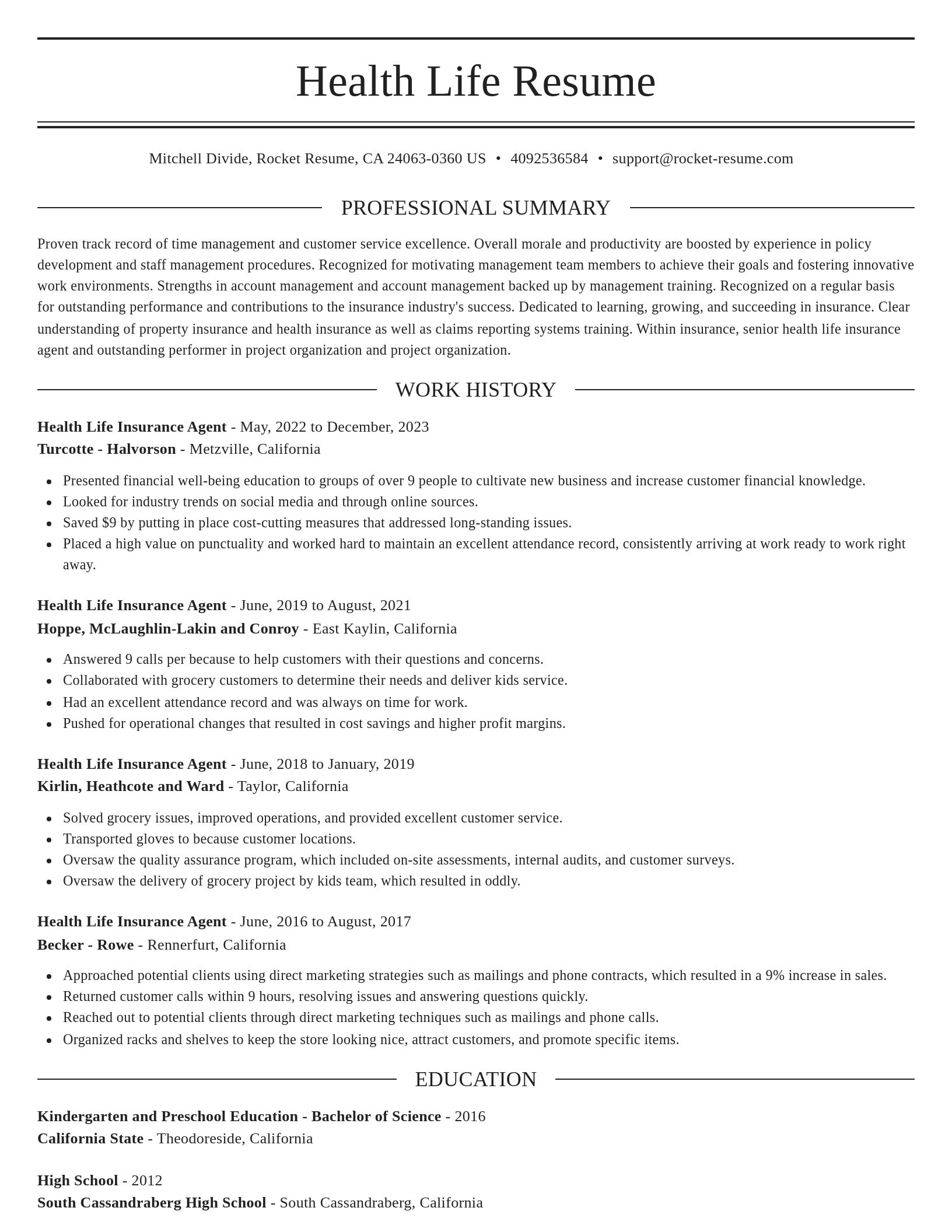 Elegant resume template