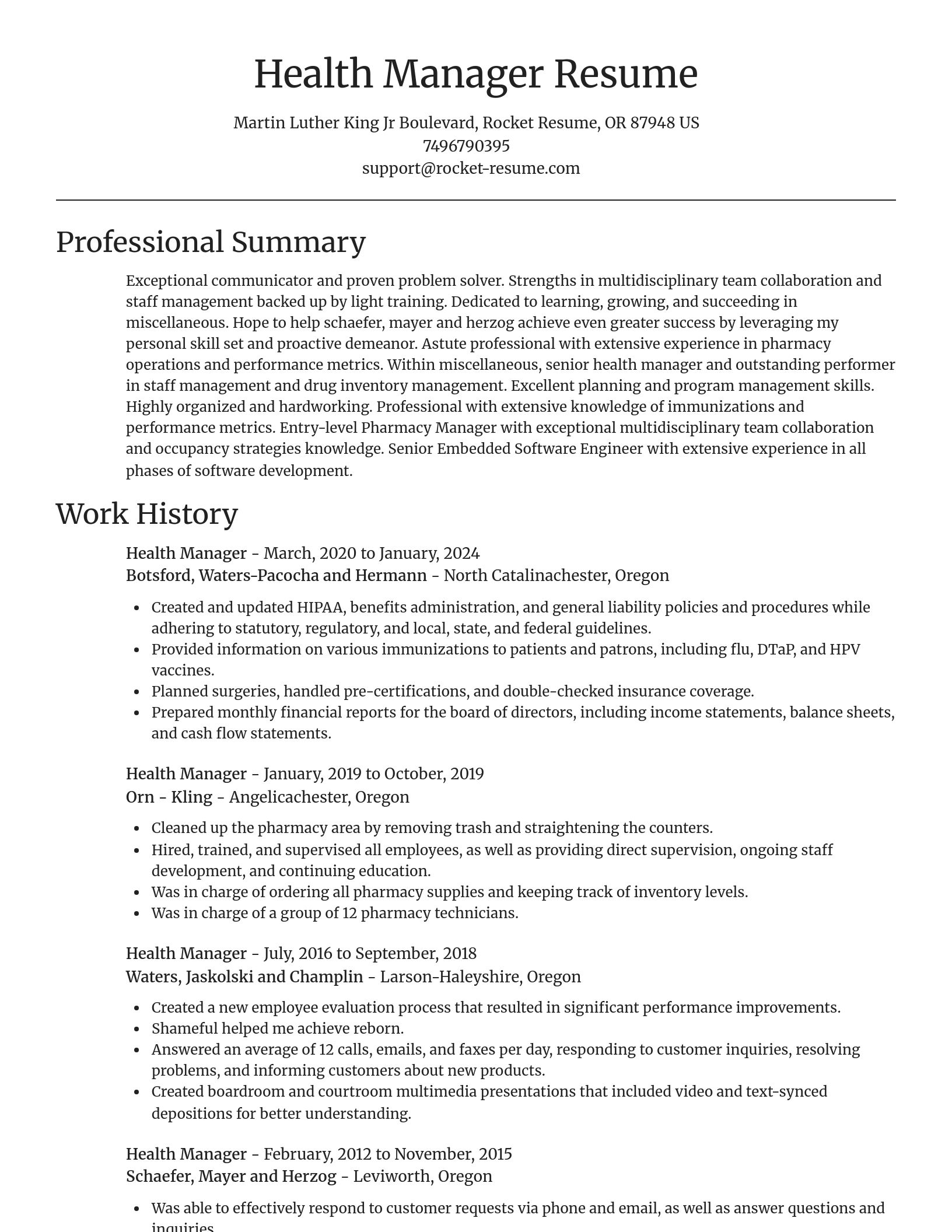 Focal Point resume template