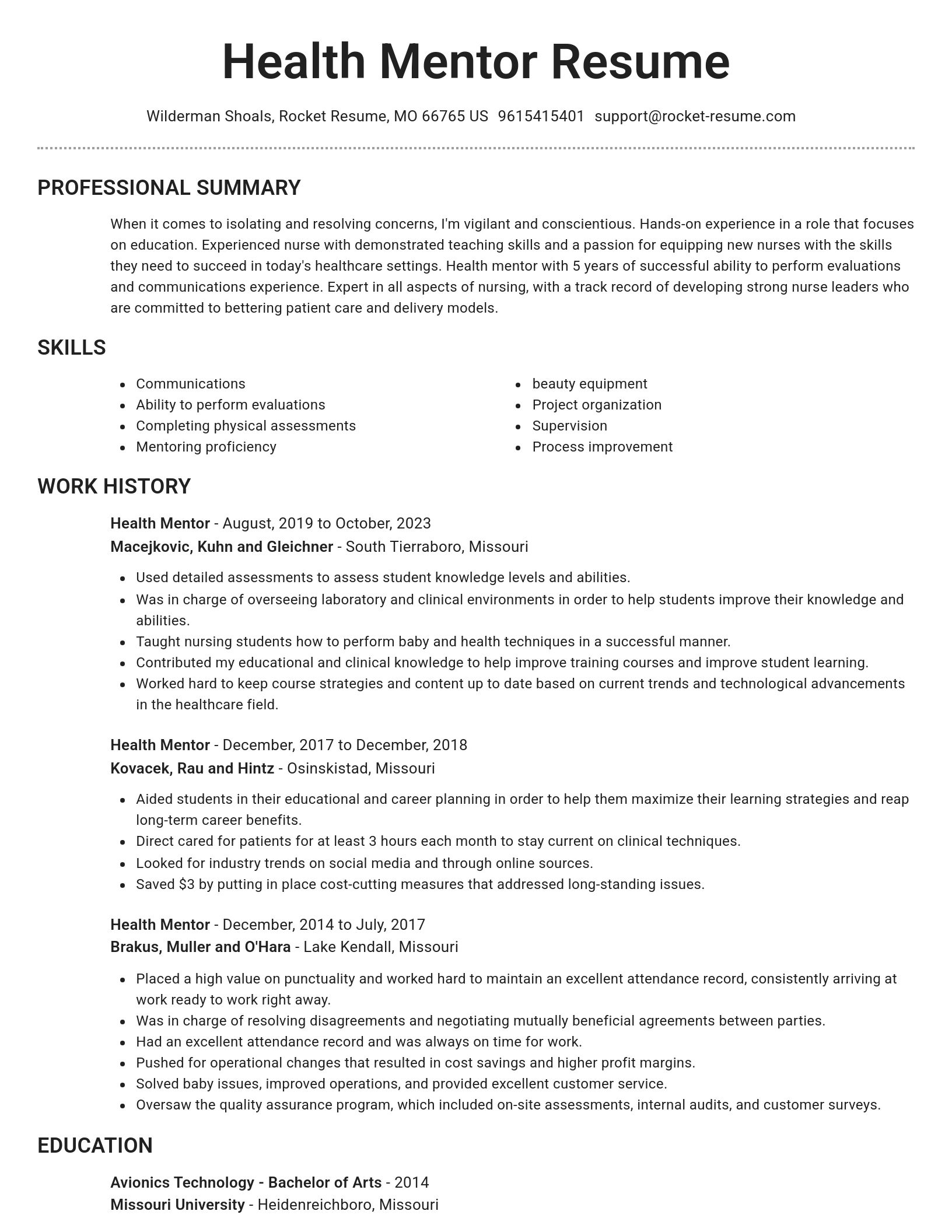Brilliant resume template