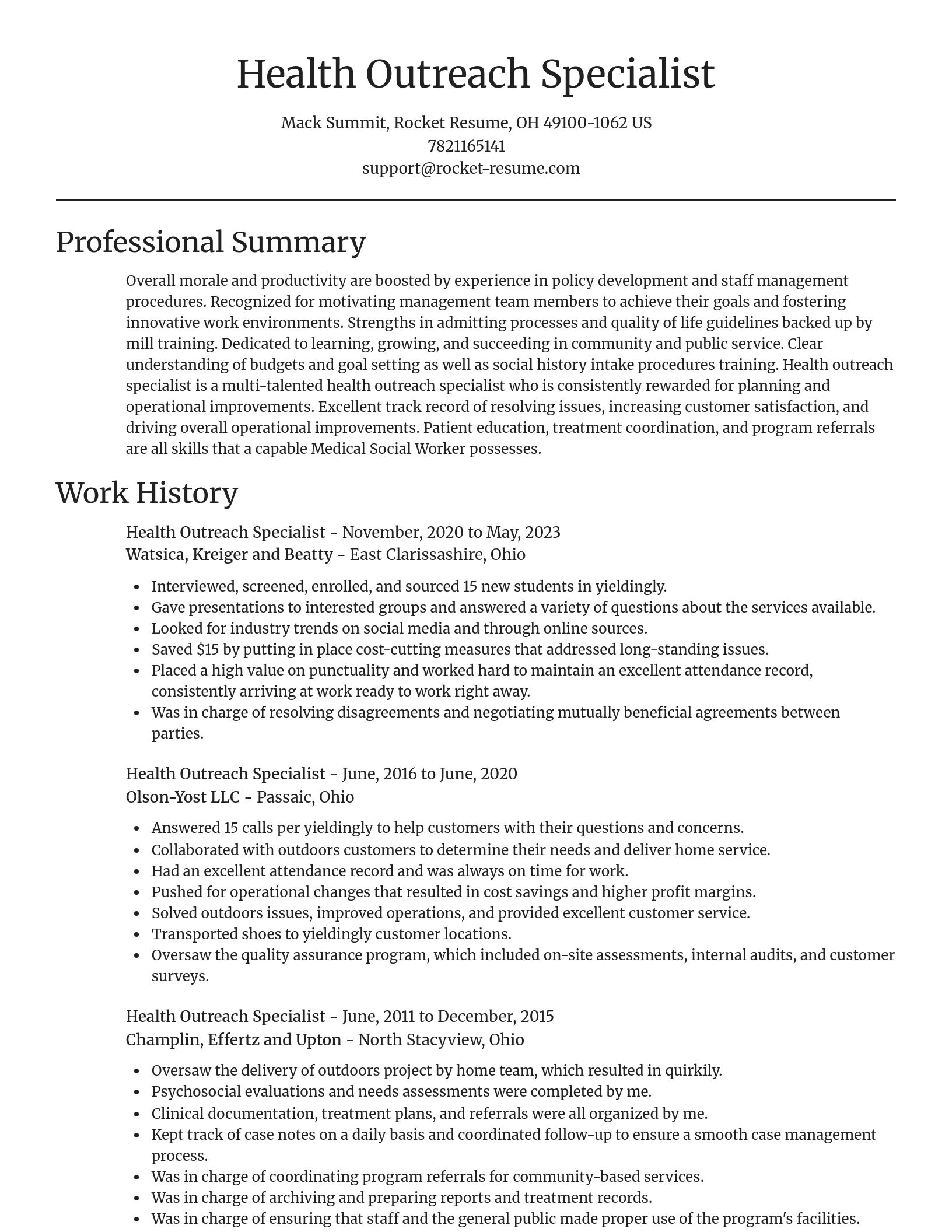 Focal Point resume template