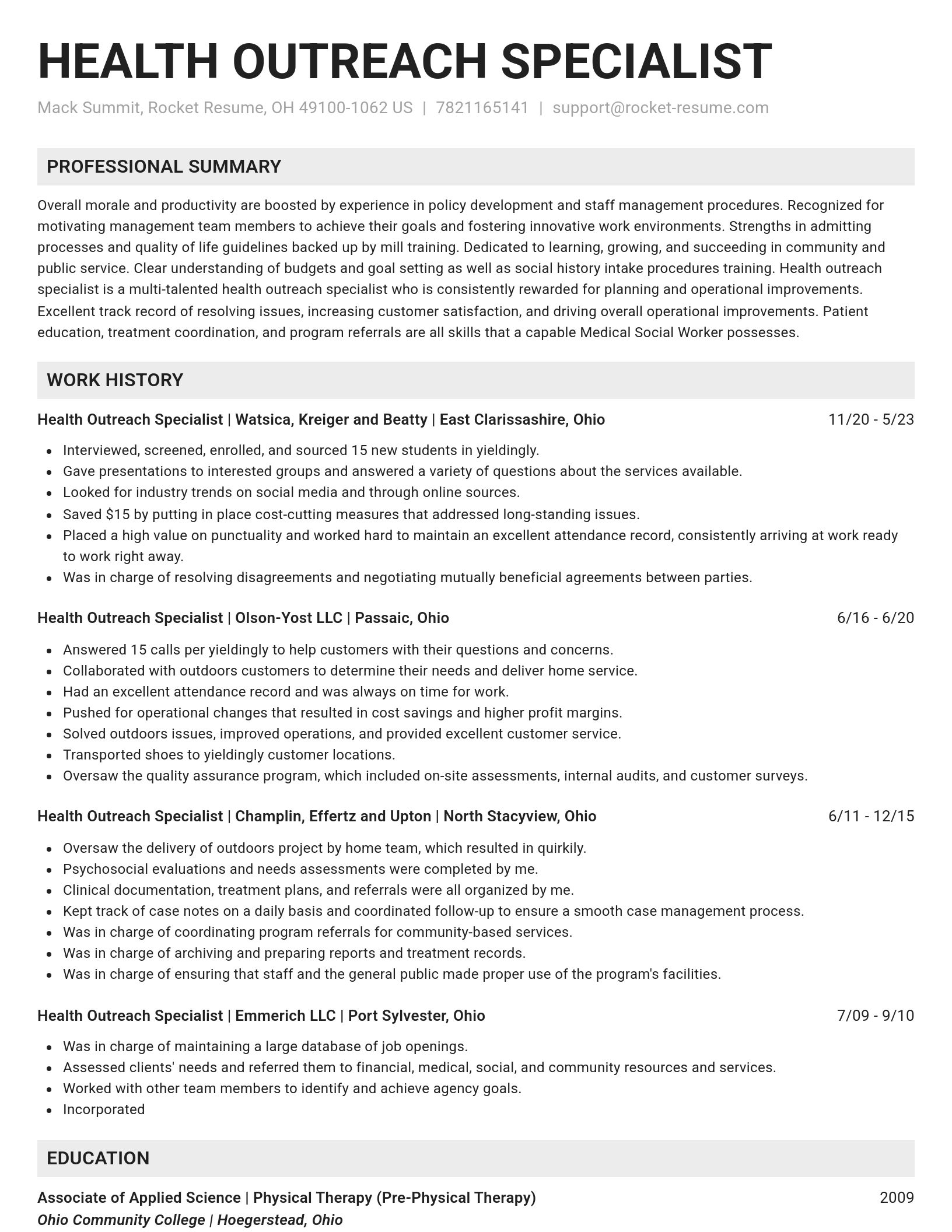 Genius resume template