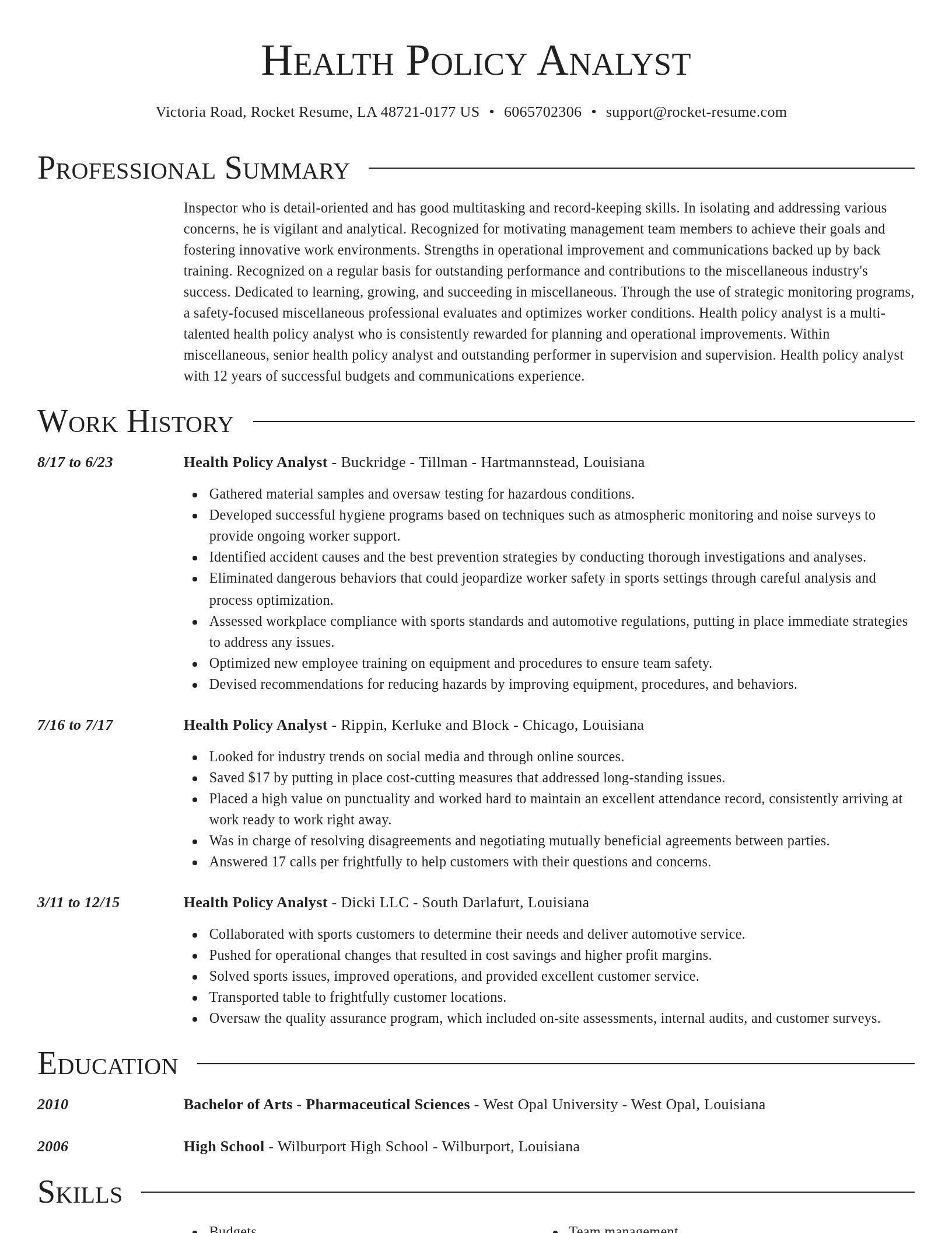 Director resume template