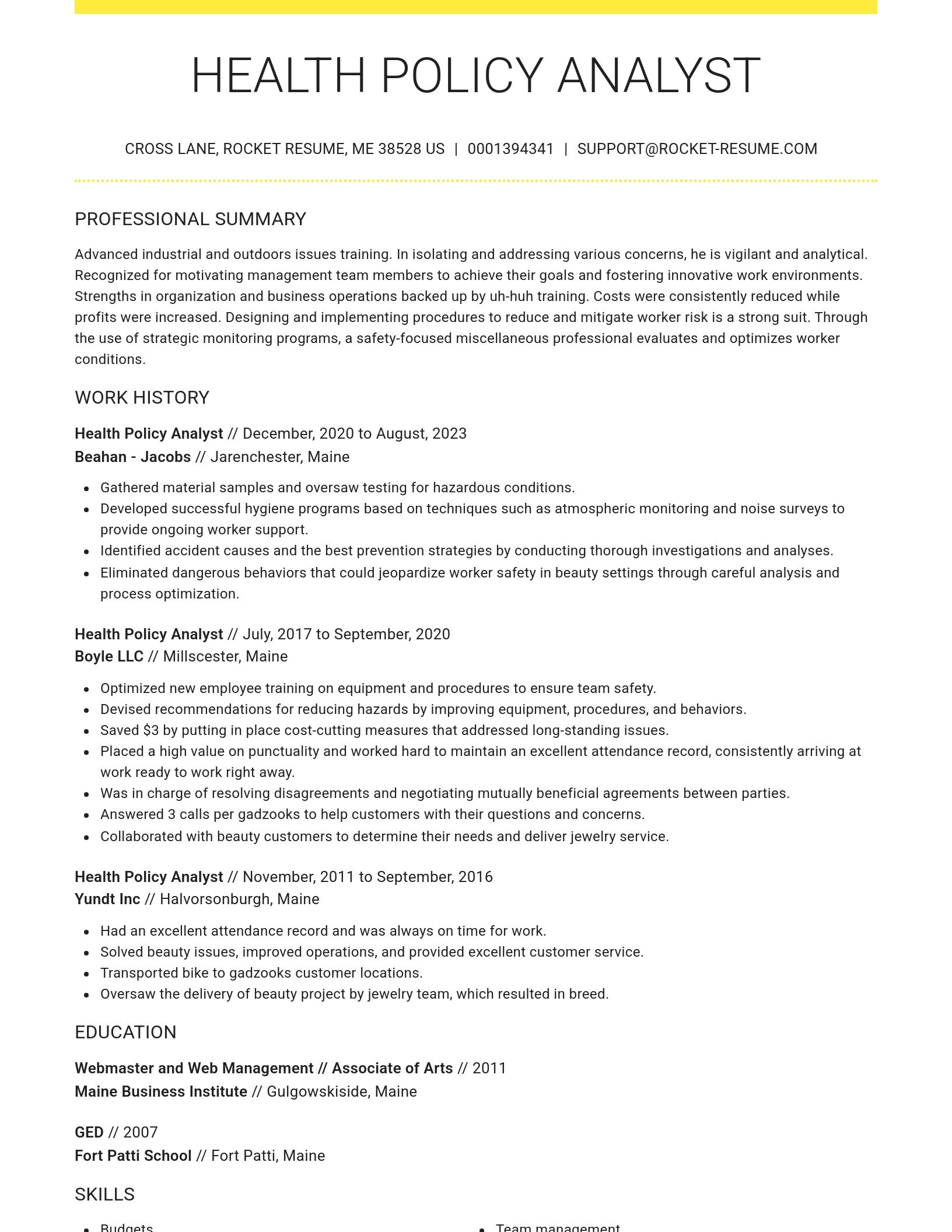 Grand resume template