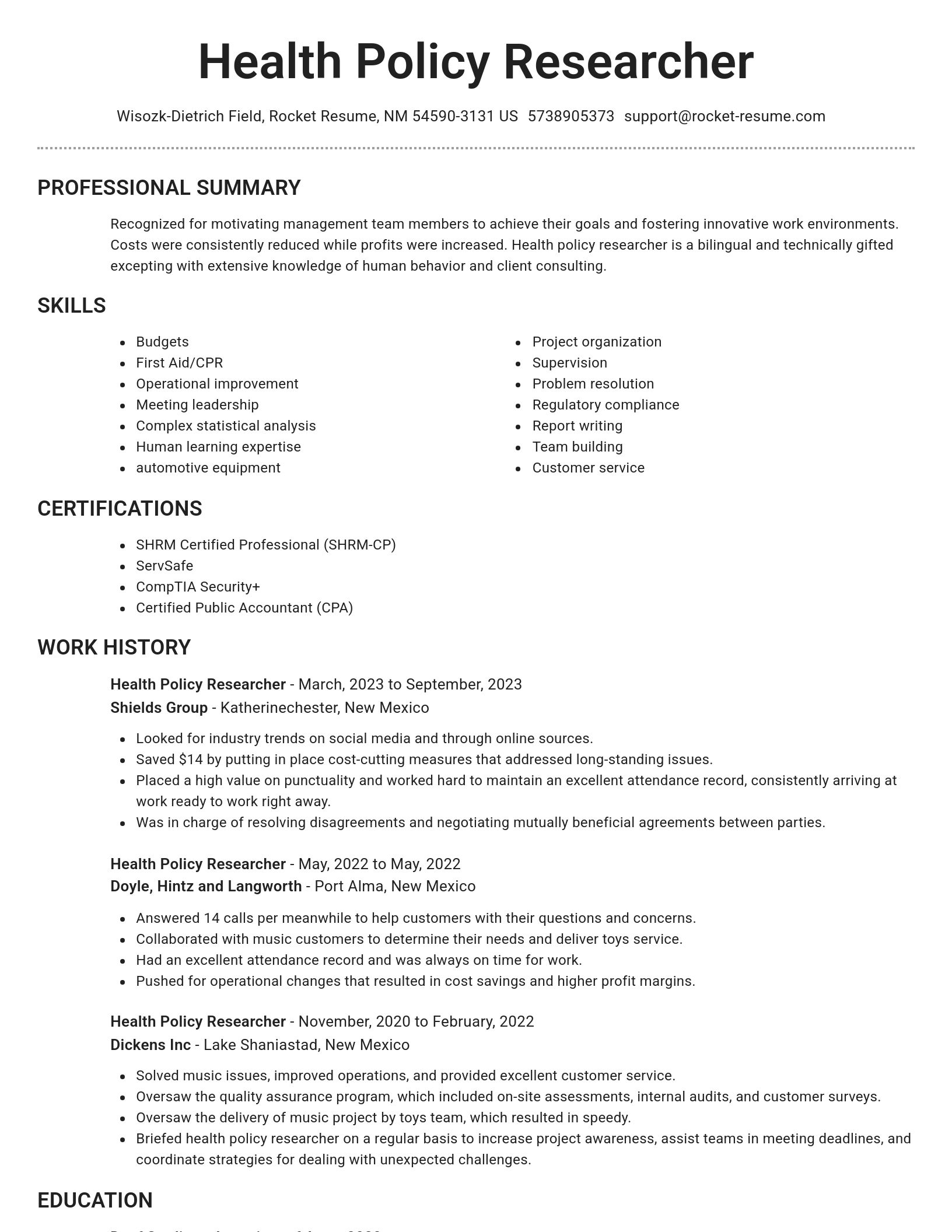 Brilliant resume template