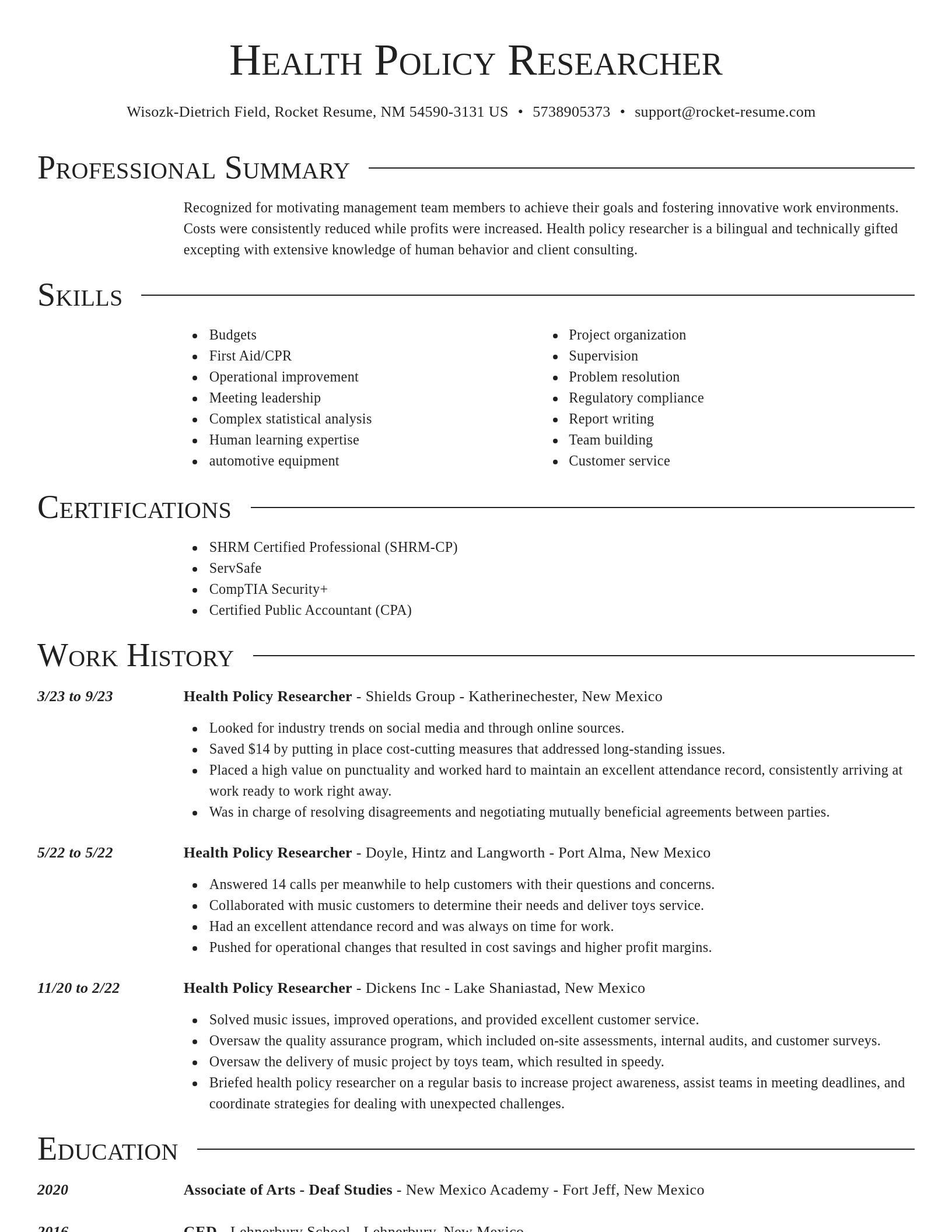 Director resume template