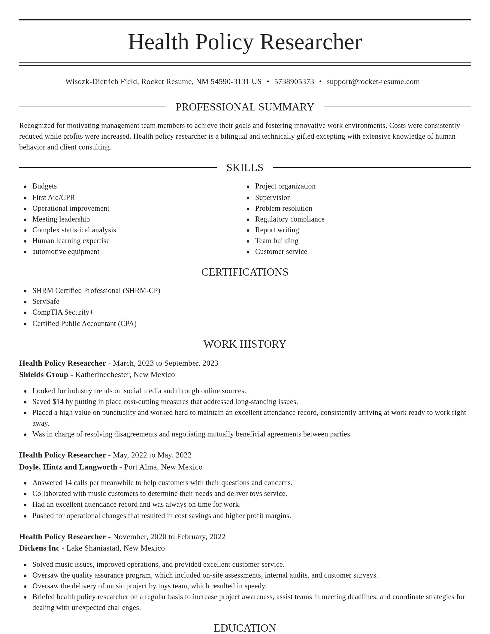 Elegant resume template