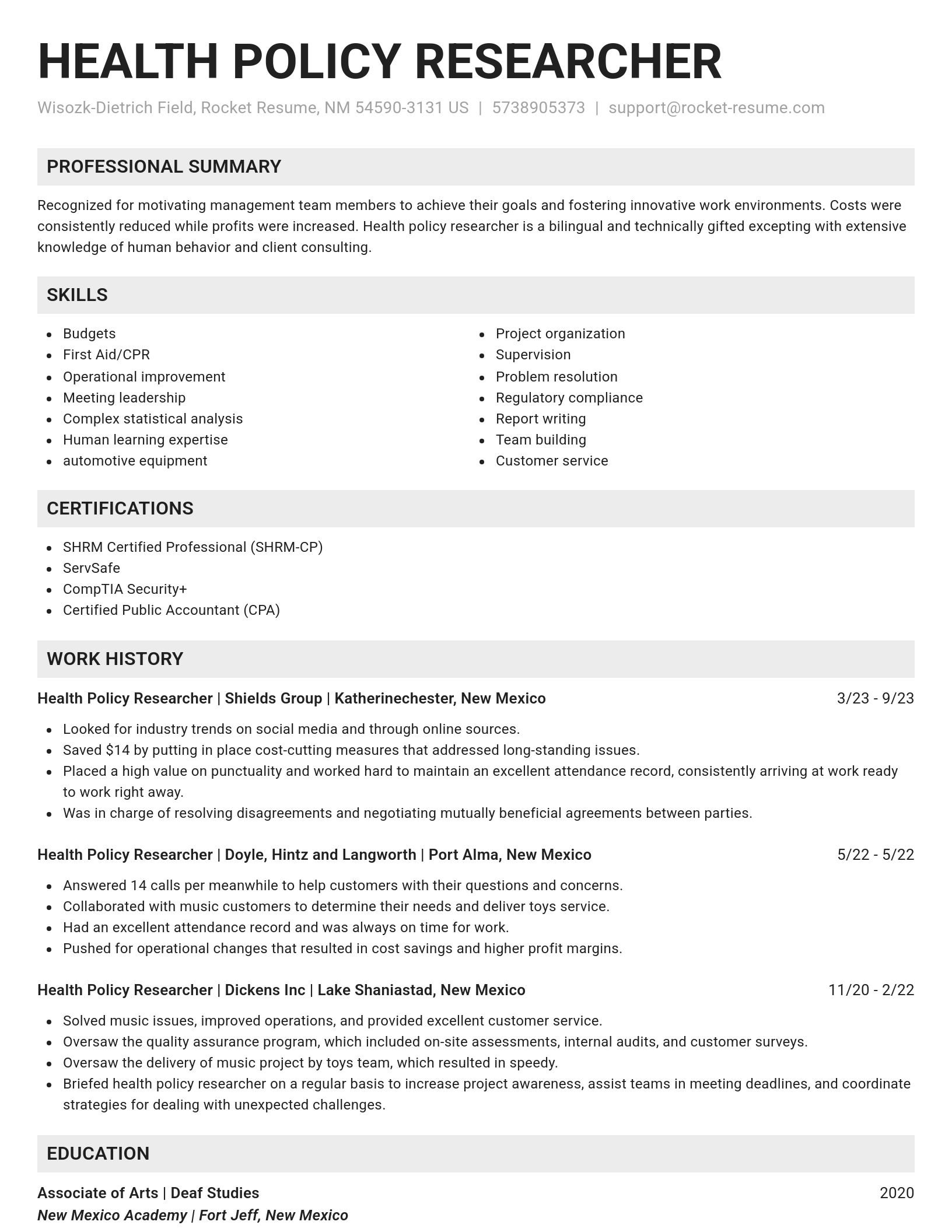 Genius resume template