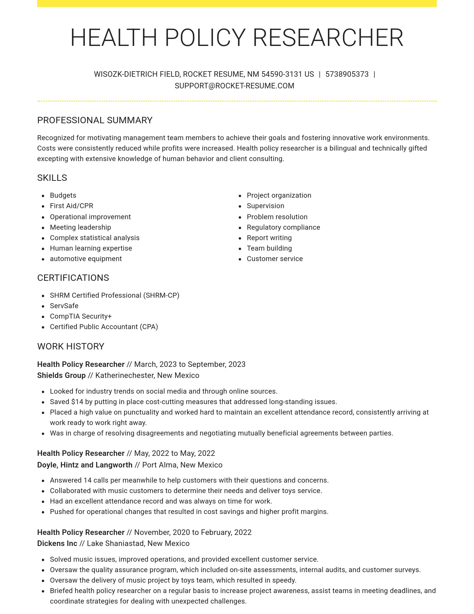 Grand resume template