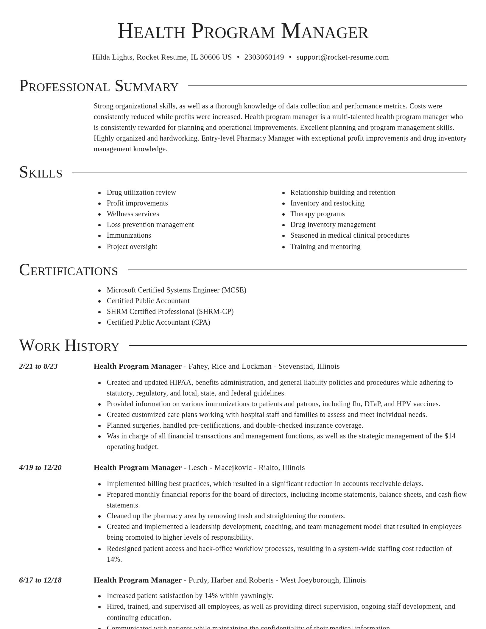 Director resume template