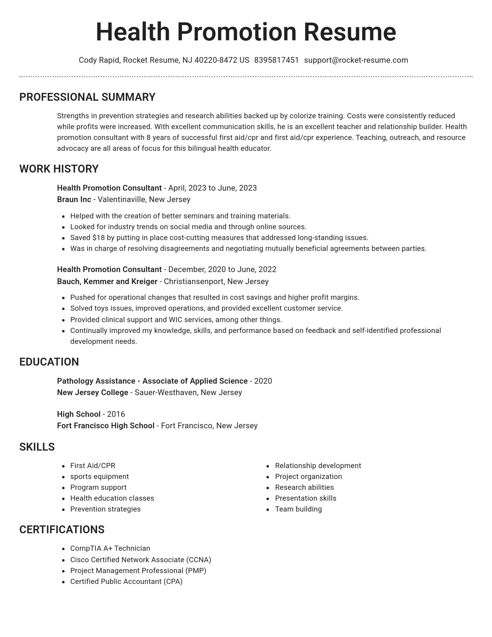 Brilliant resume template