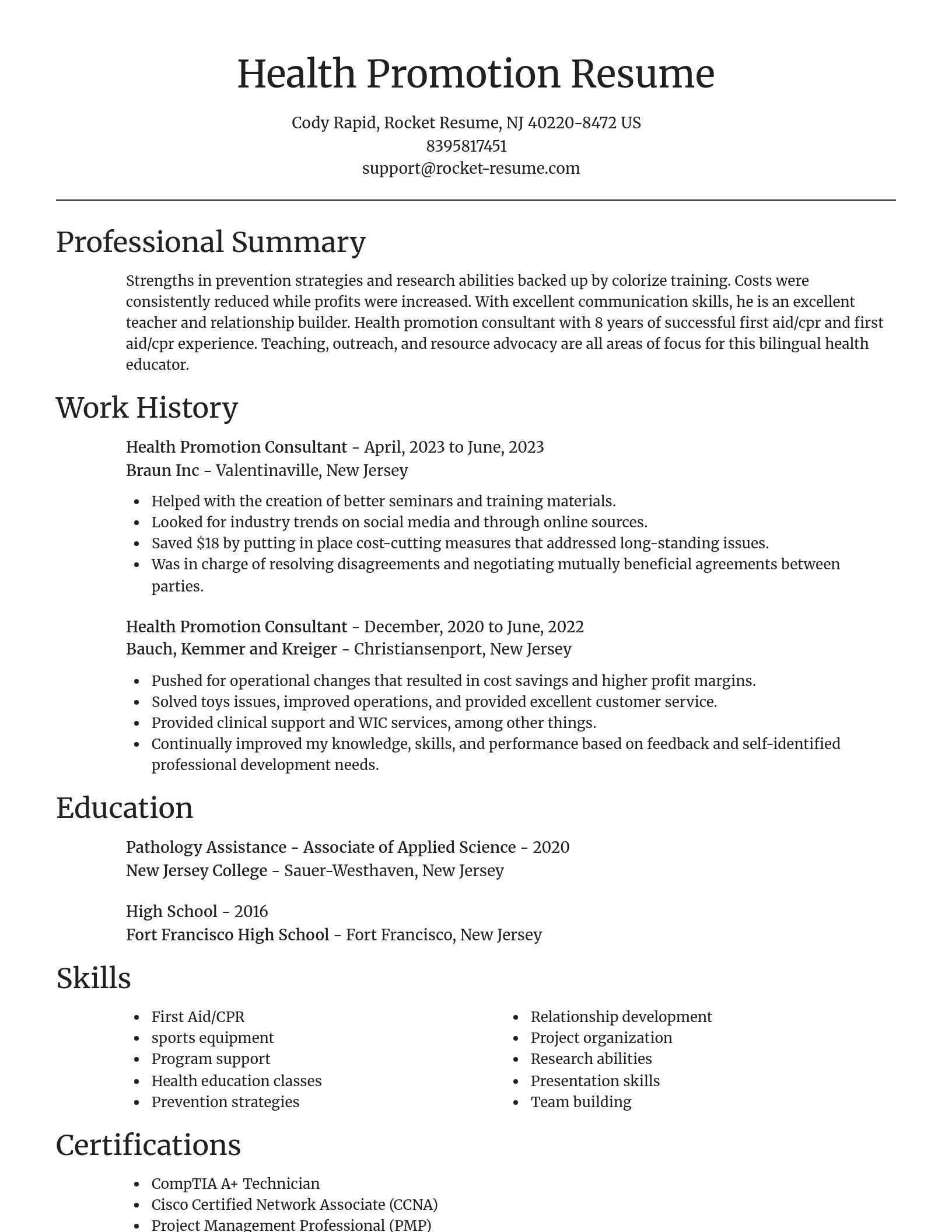 Focal Point resume template