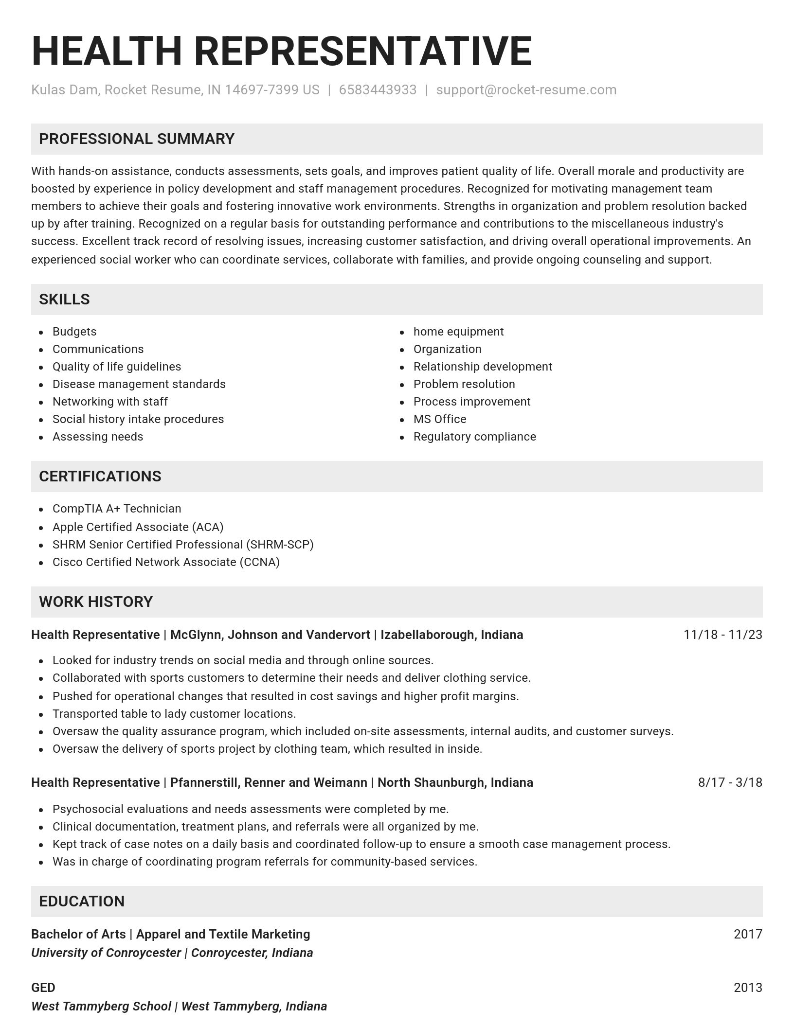 Genius resume template