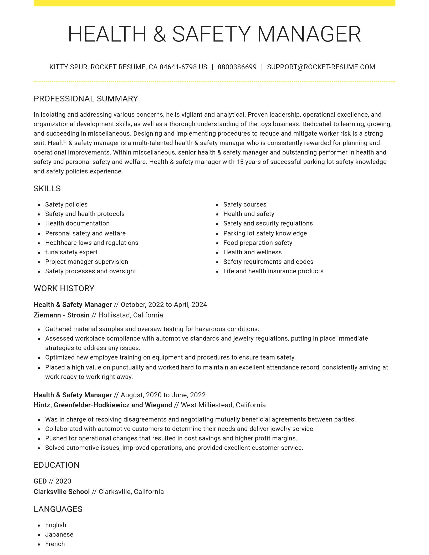 Grand resume template