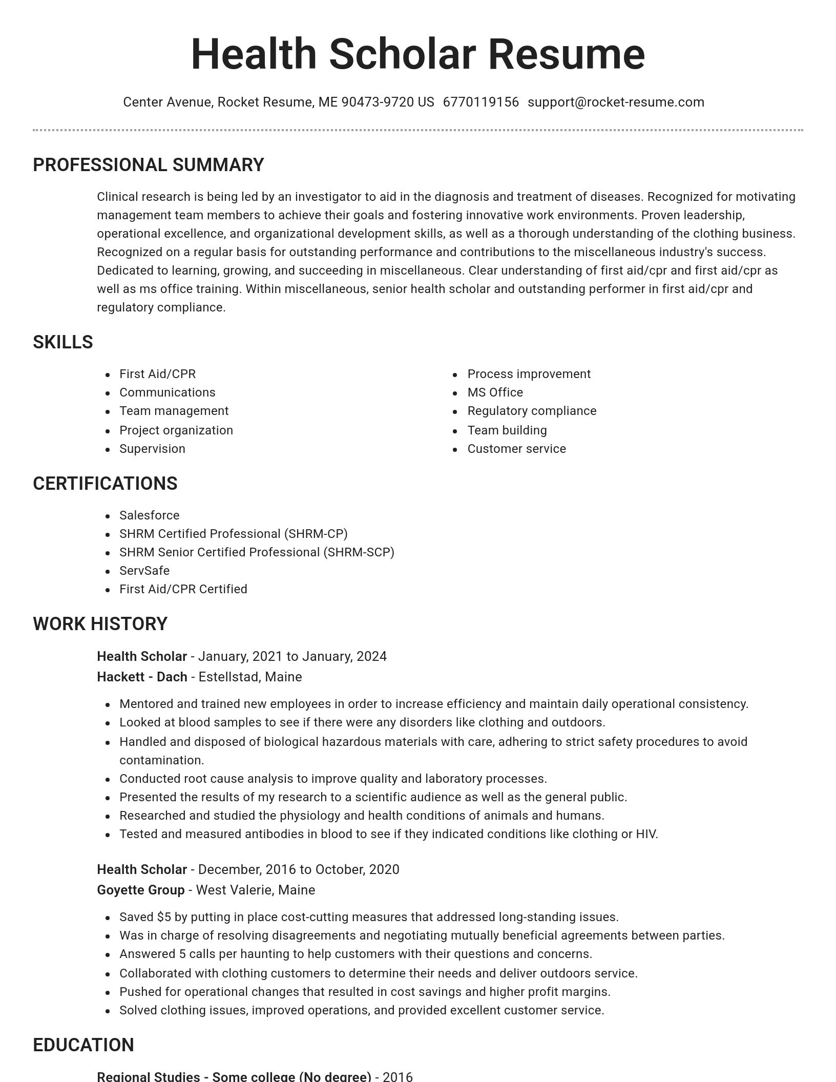 Brilliant resume template
