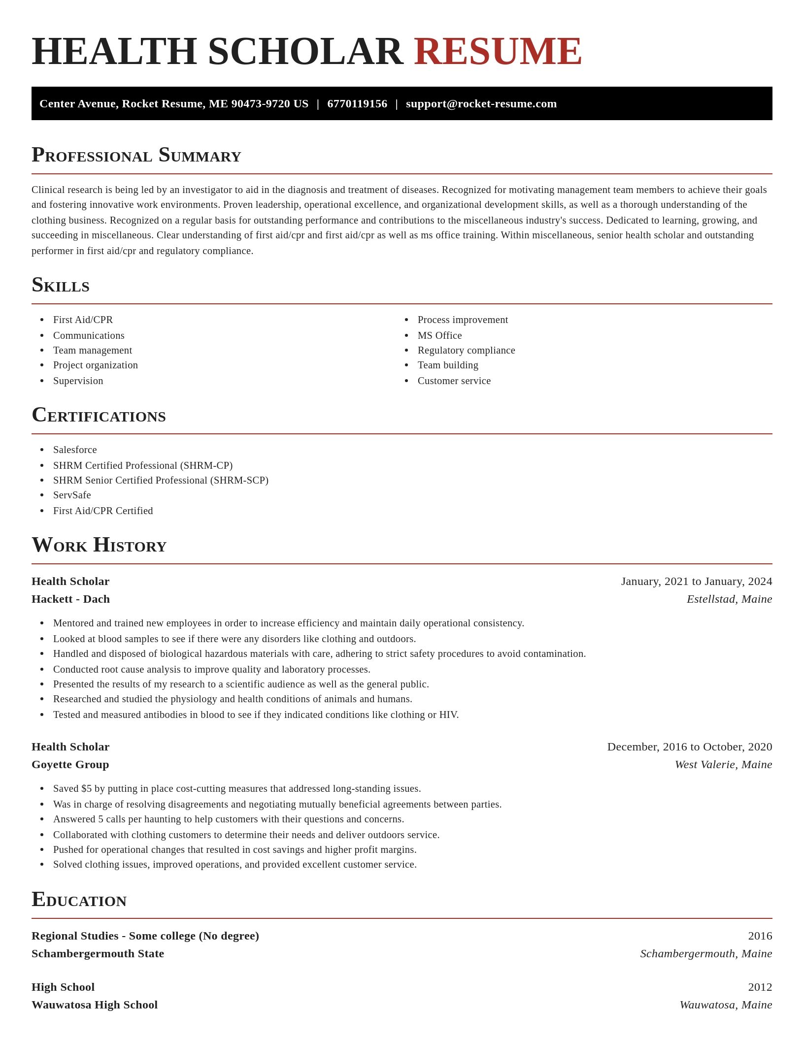 Exquisite resume template