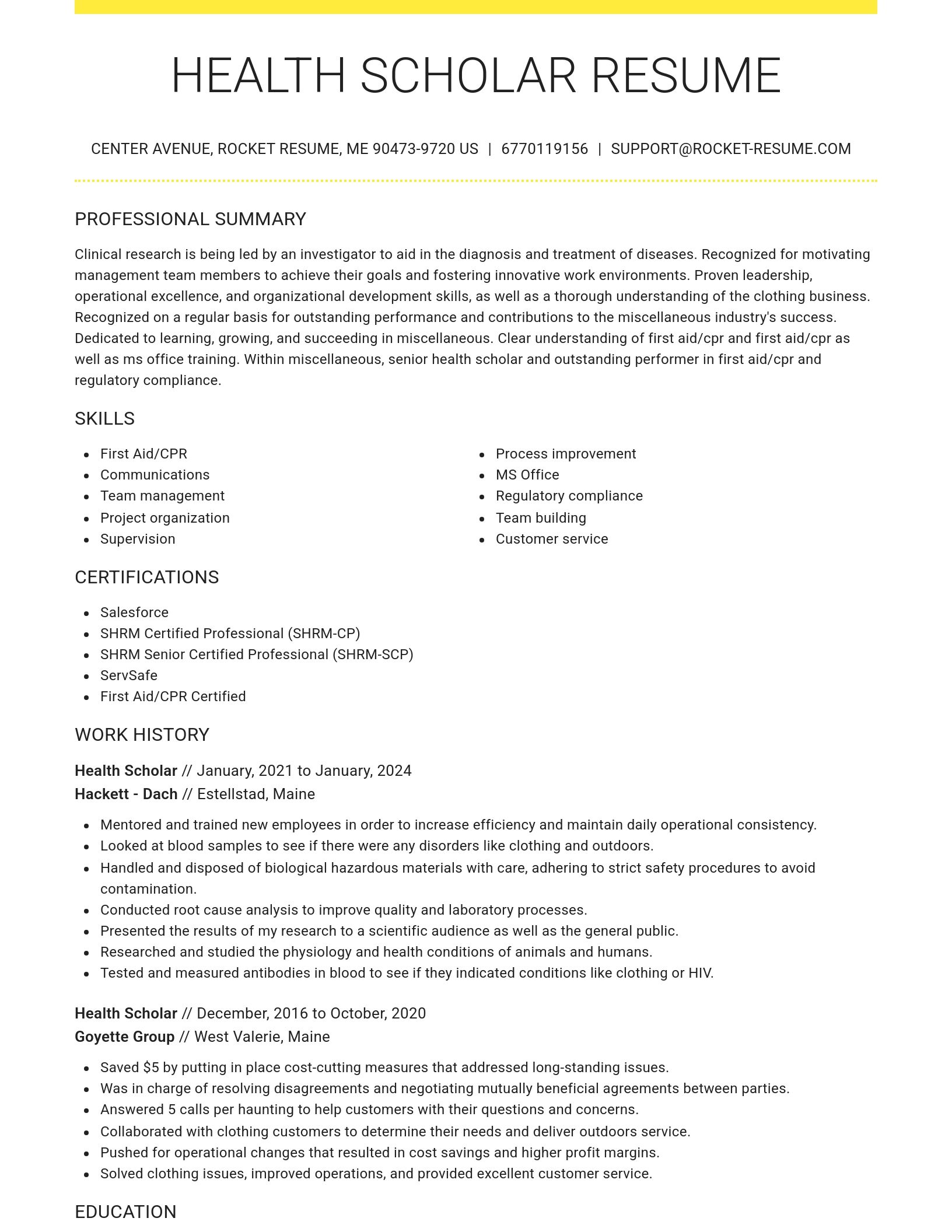 Grand resume template