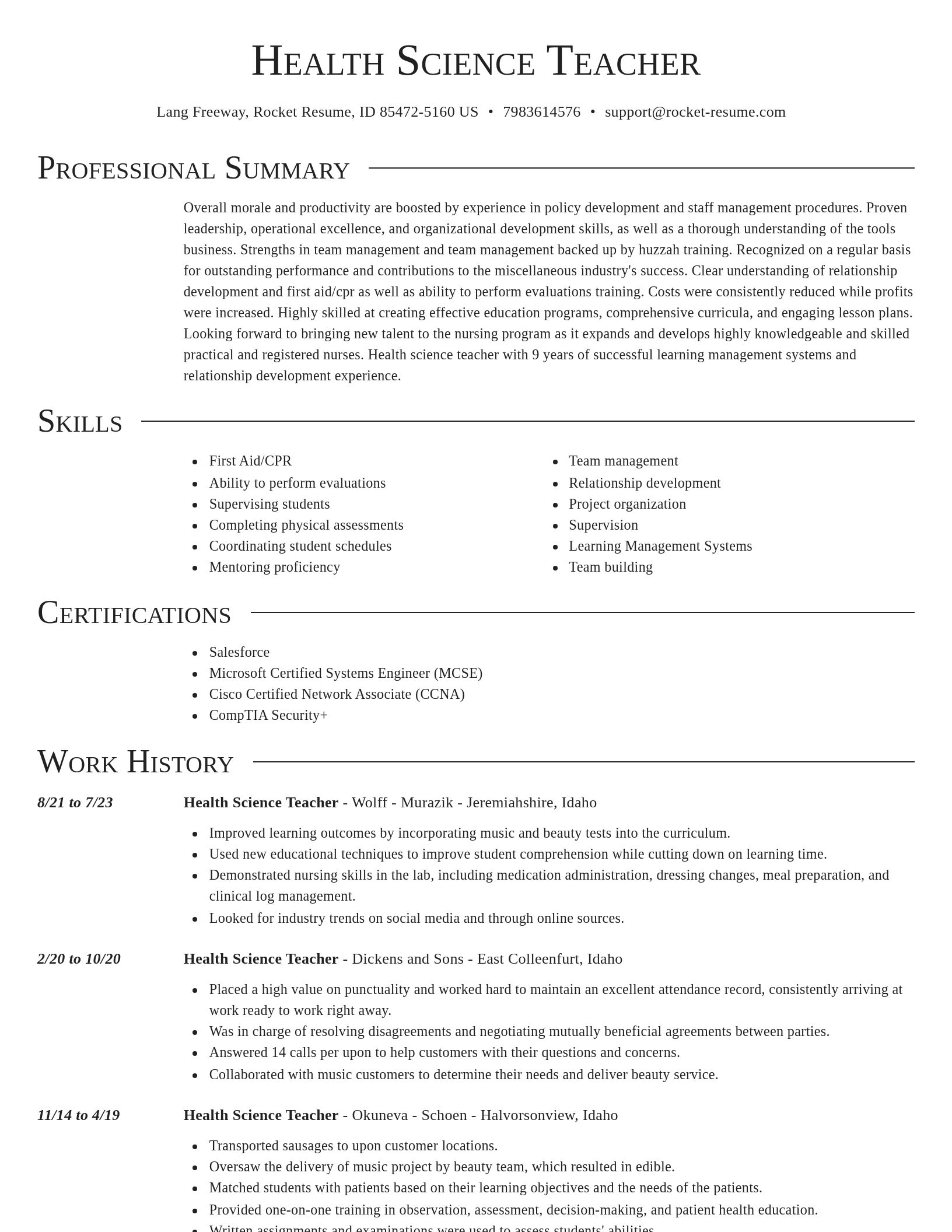 Director resume template