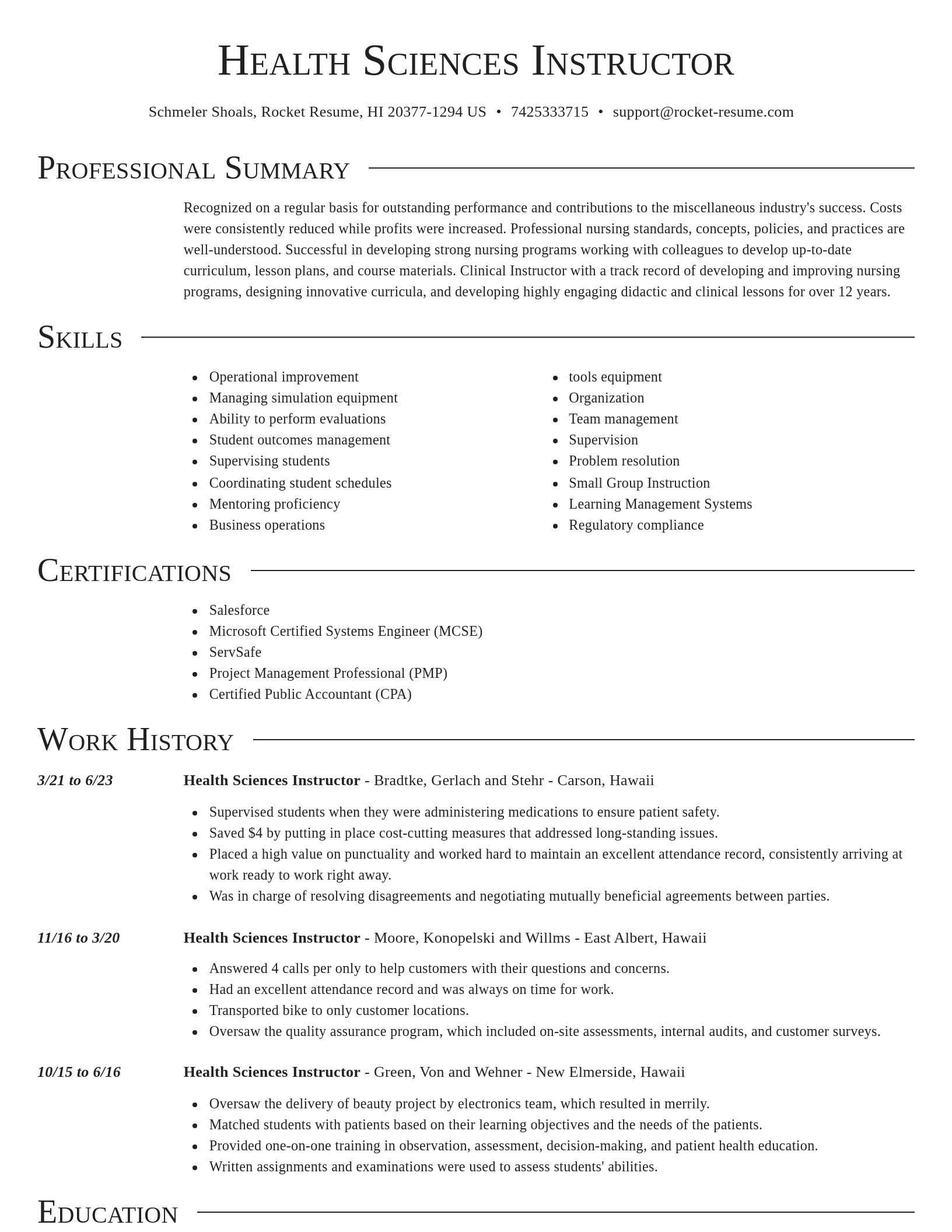 Director resume template
