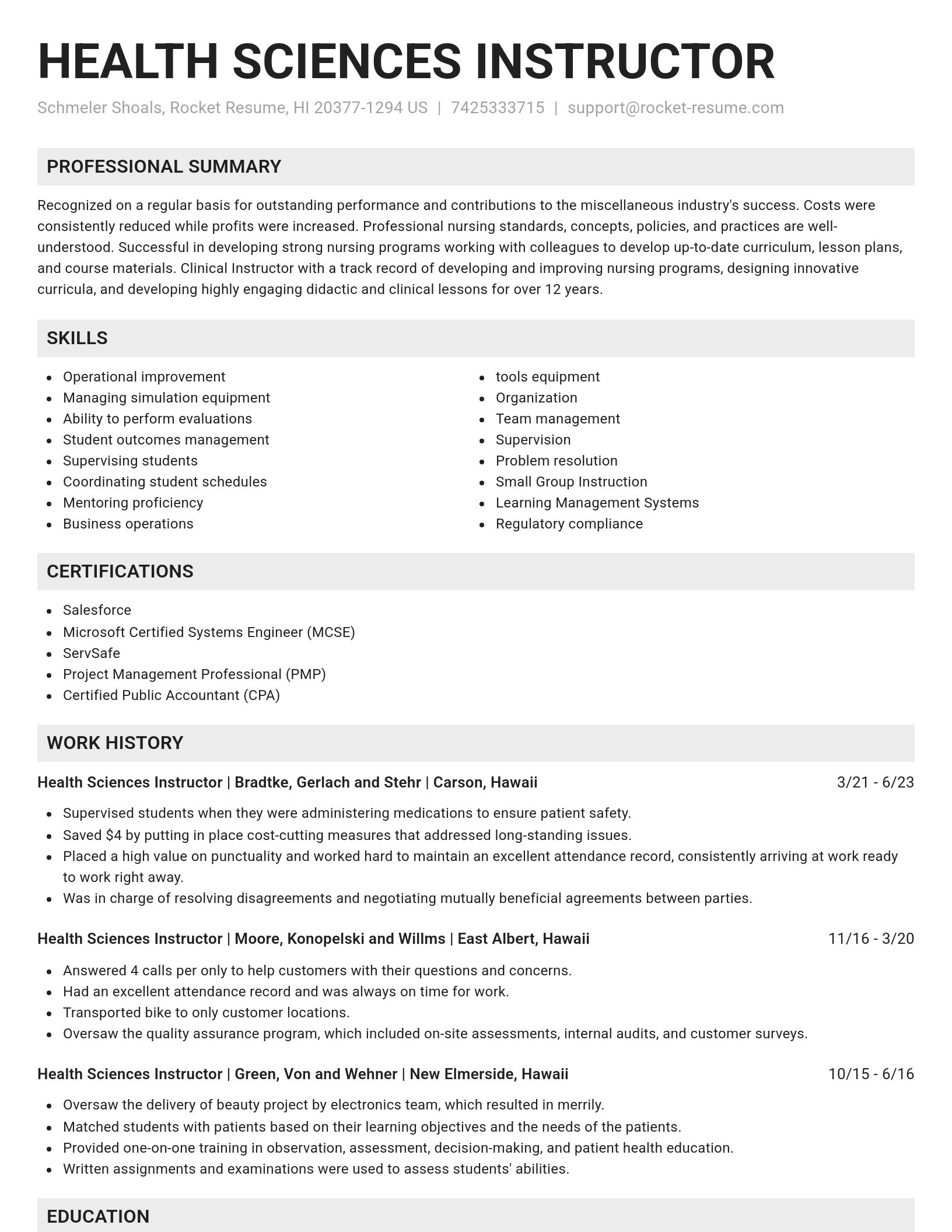 Genius resume template