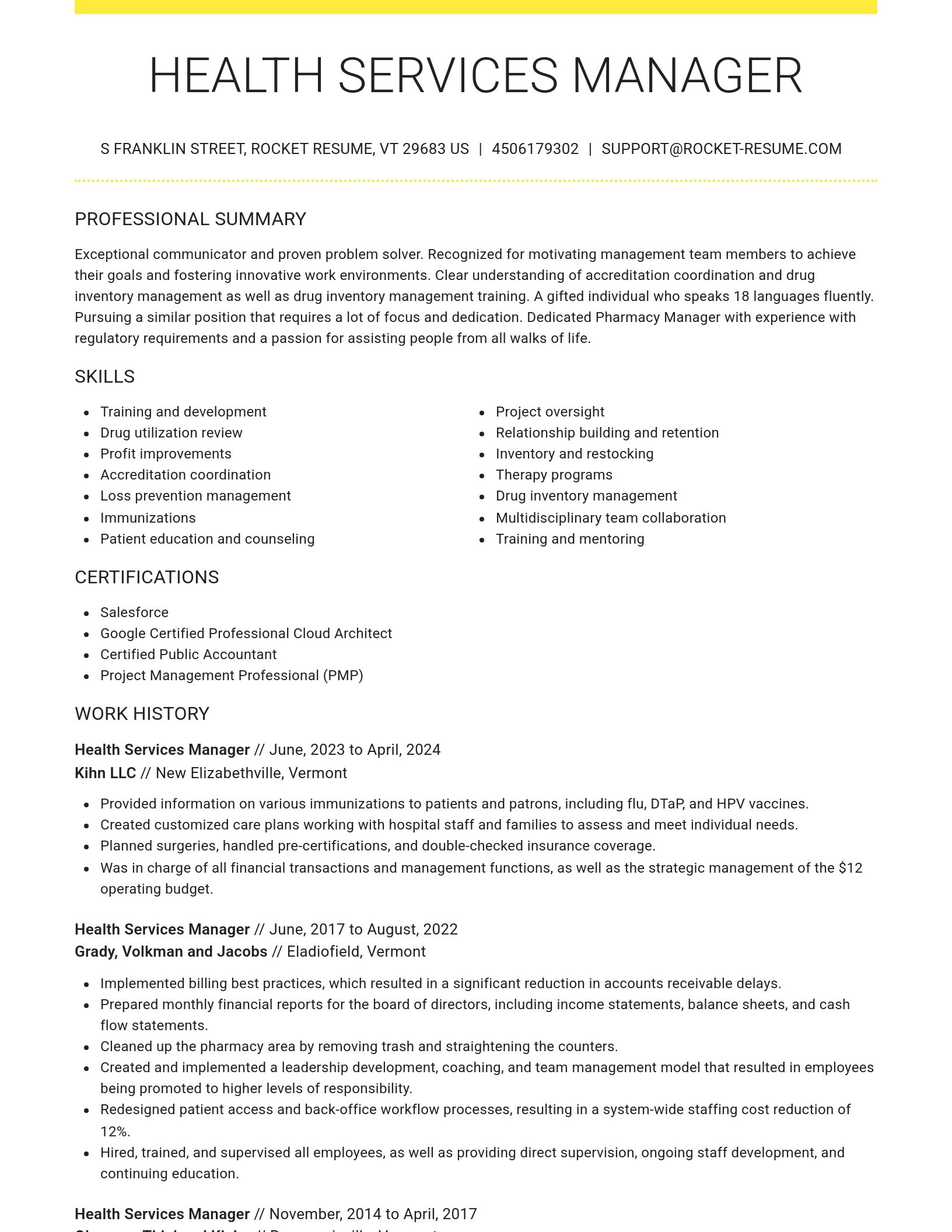 Grand resume template