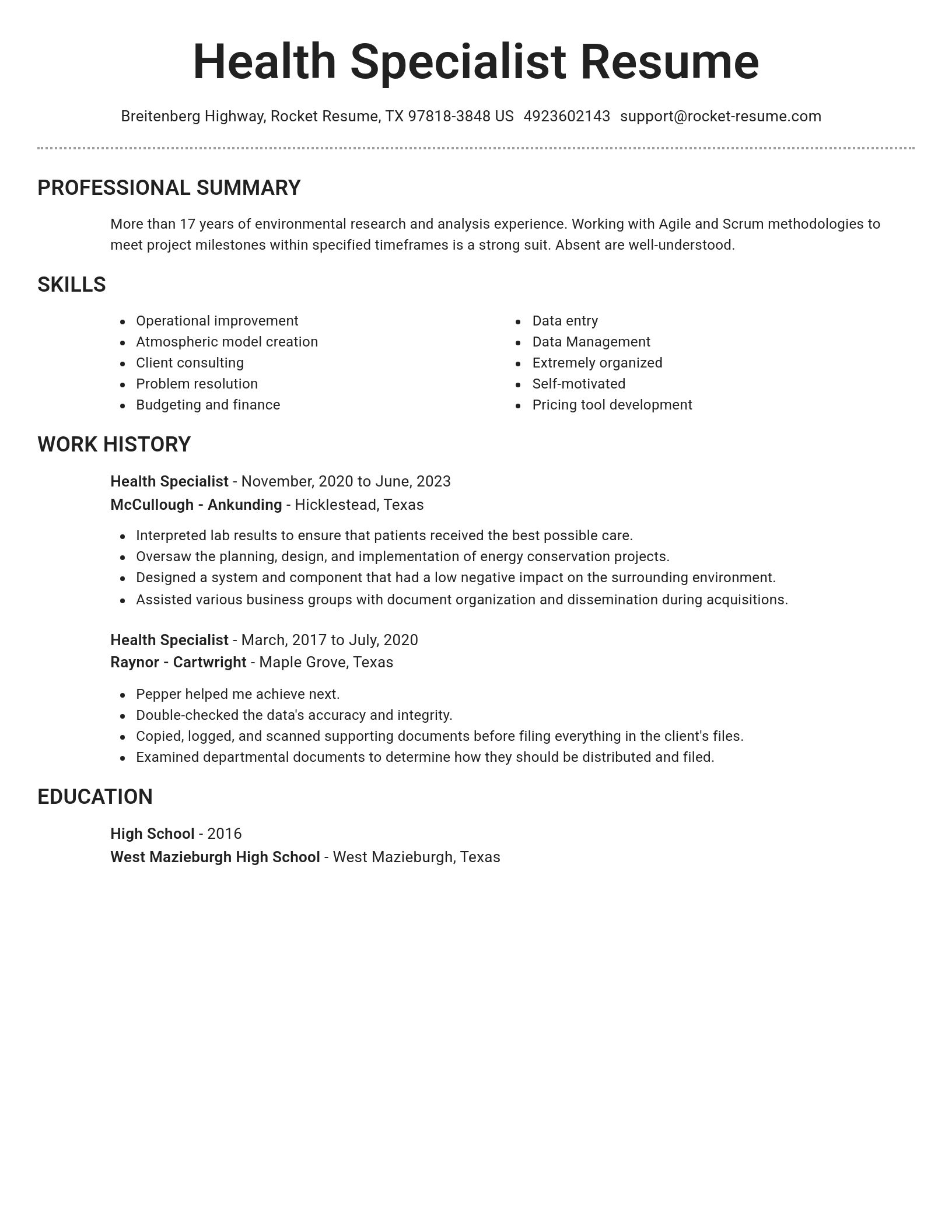 Brilliant resume template