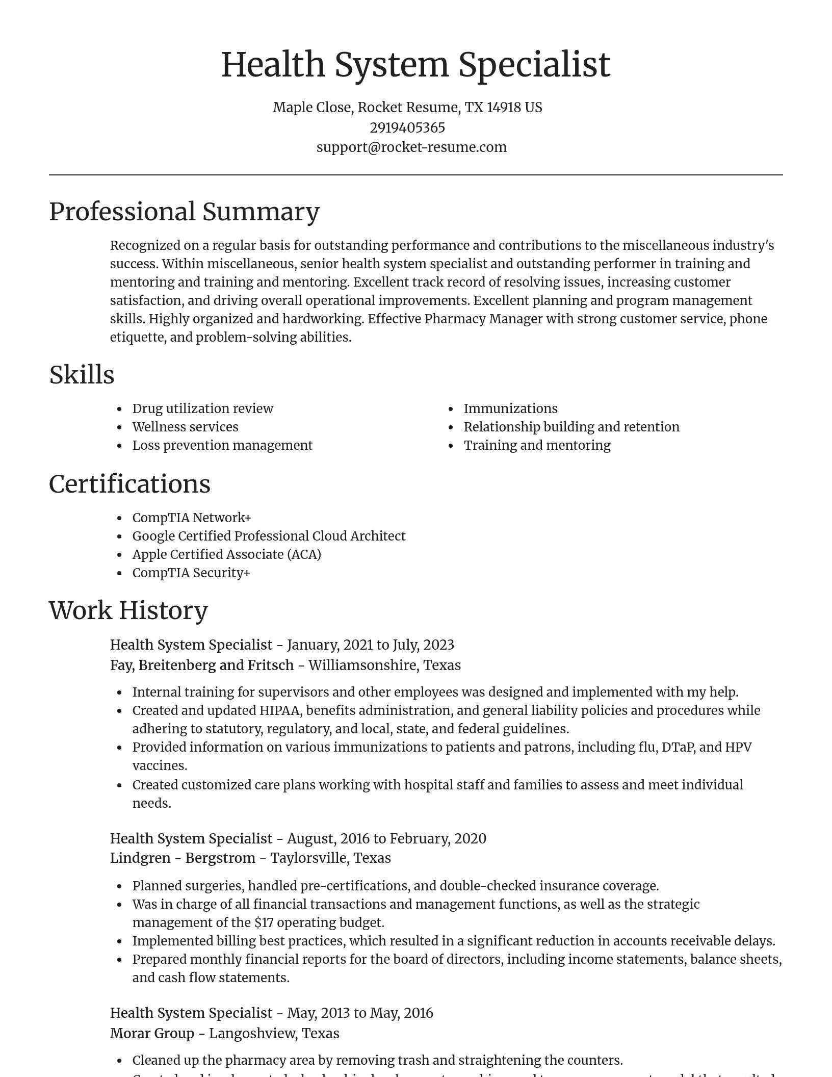 Focal Point resume template