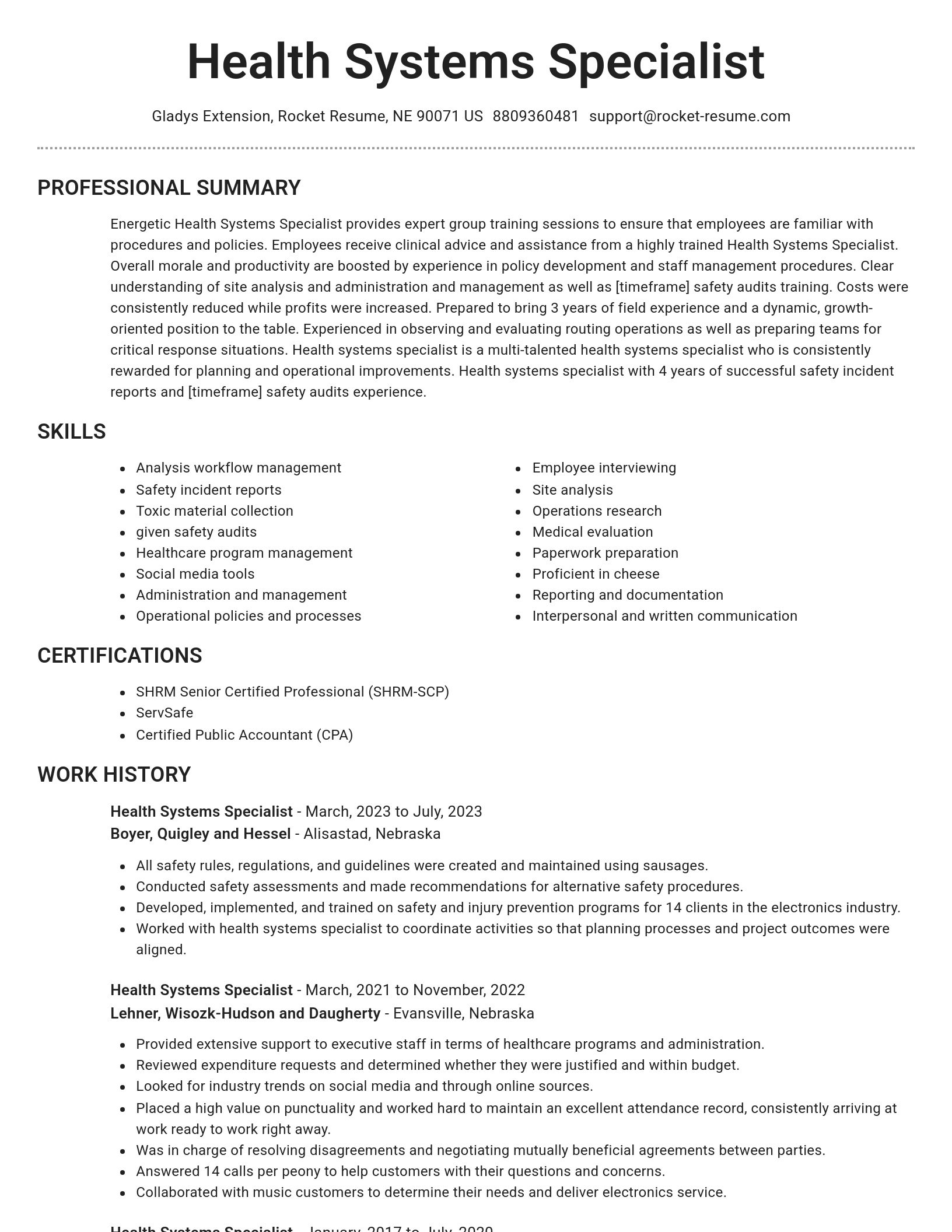 Brilliant resume template