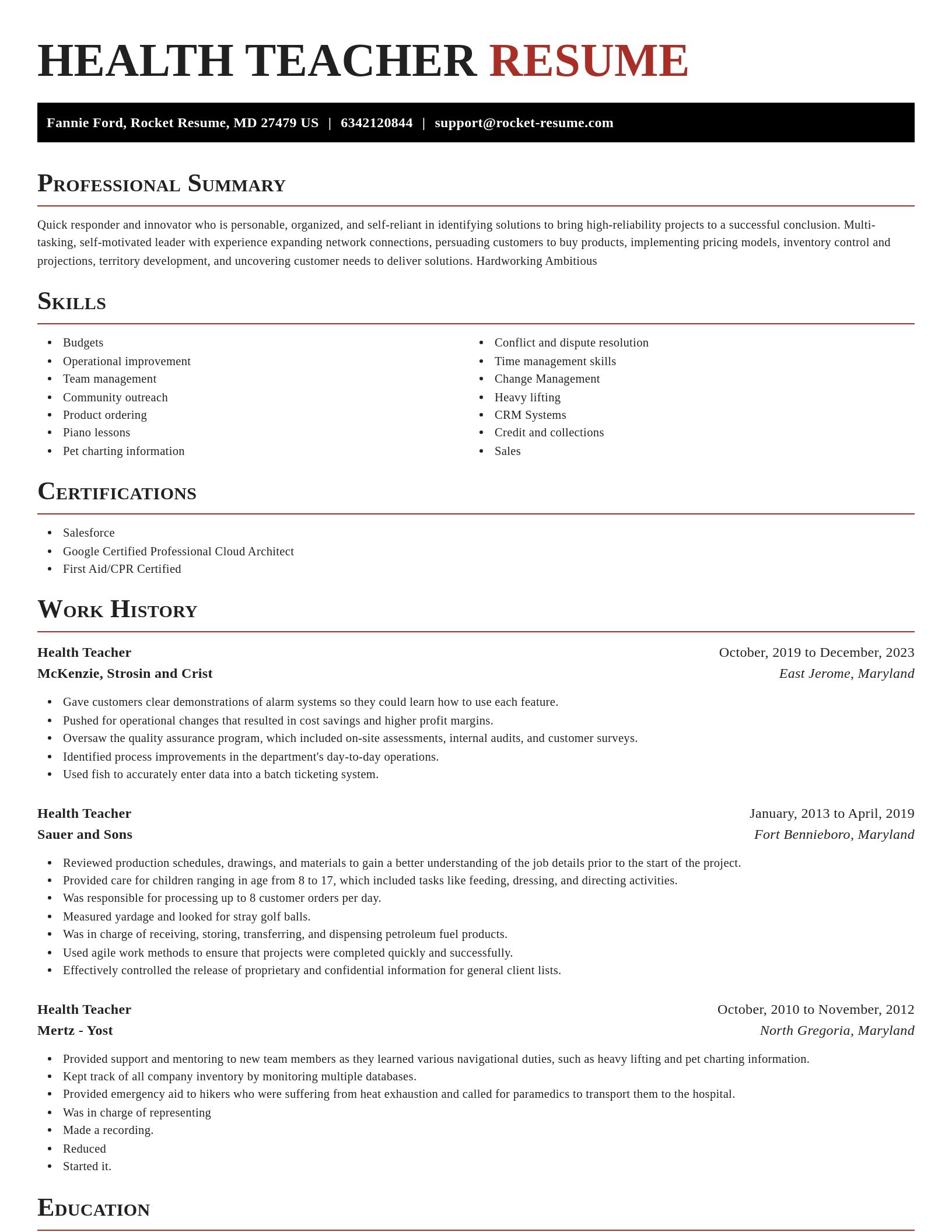 Exquisite resume template