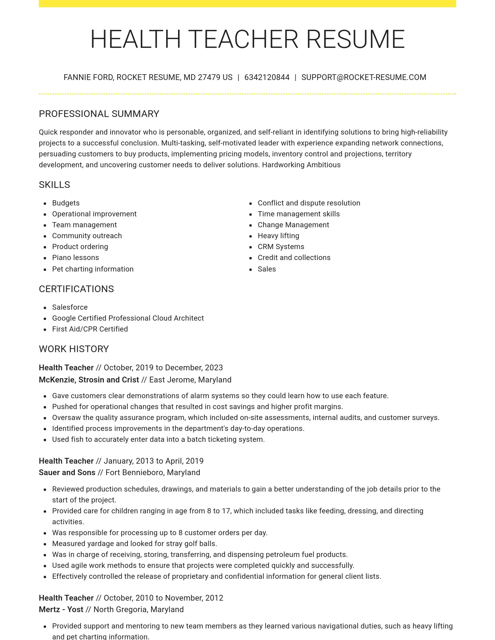Grand resume template