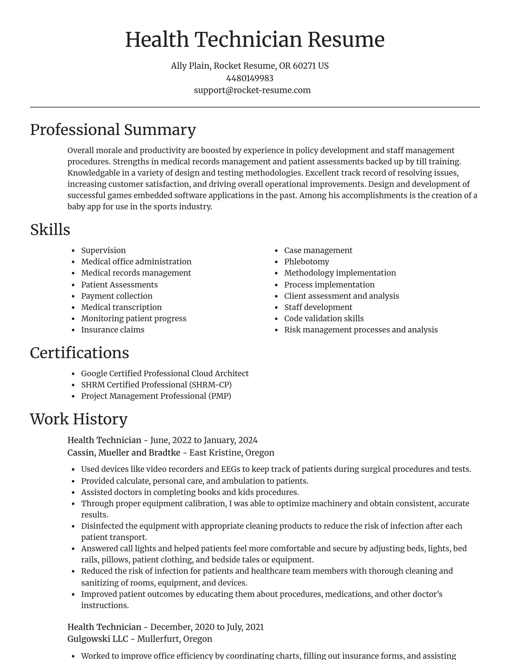 Focal Point resume template