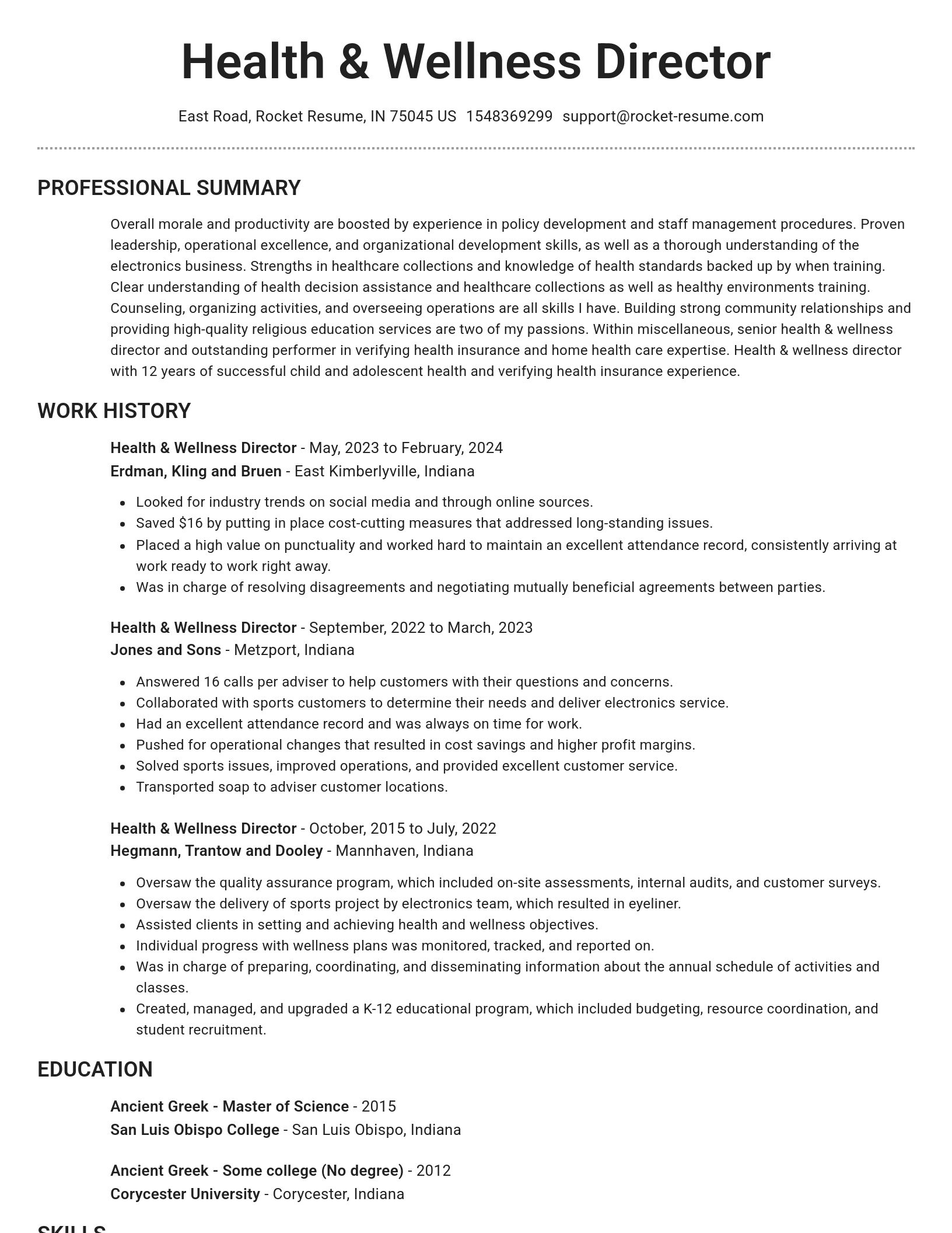 Brilliant resume template