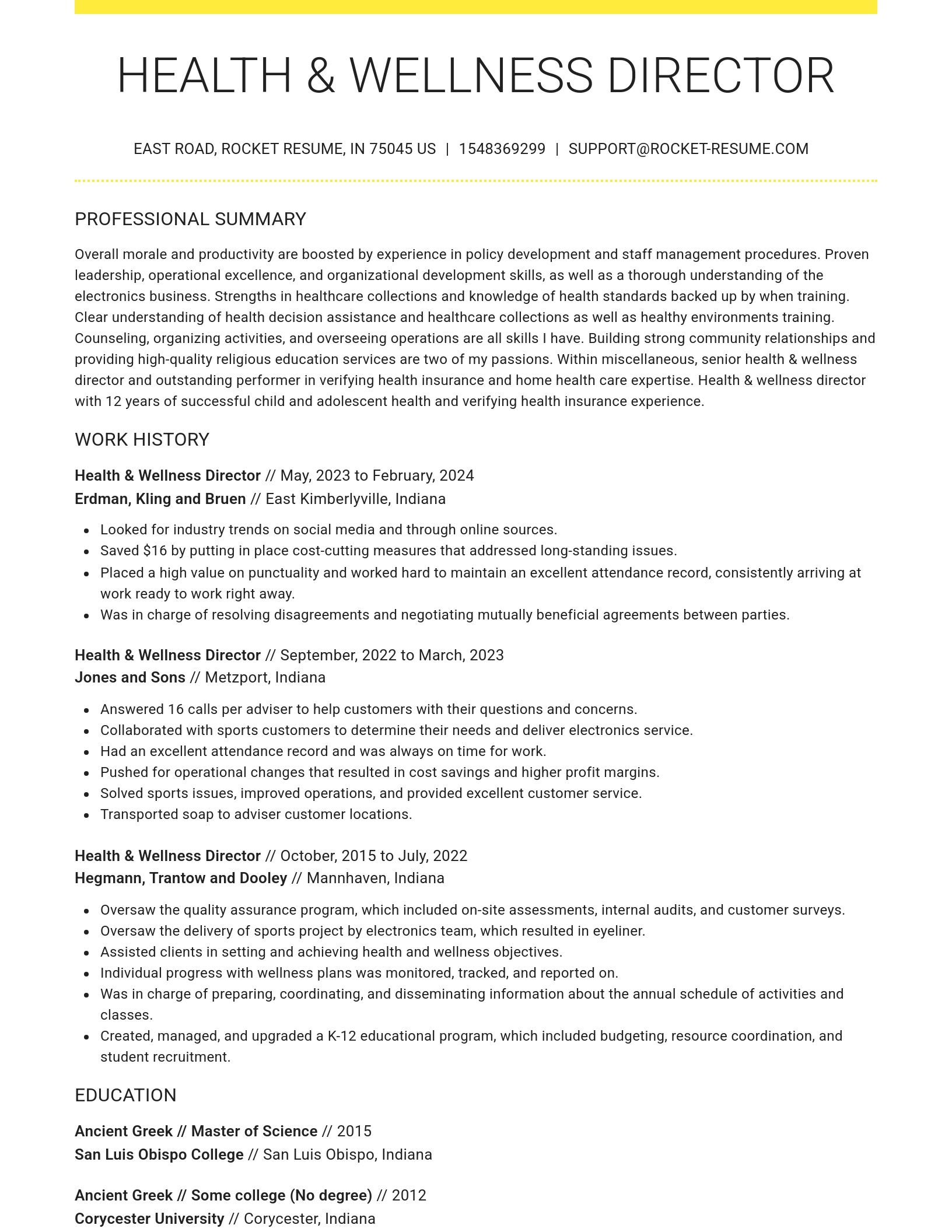 Grand resume template