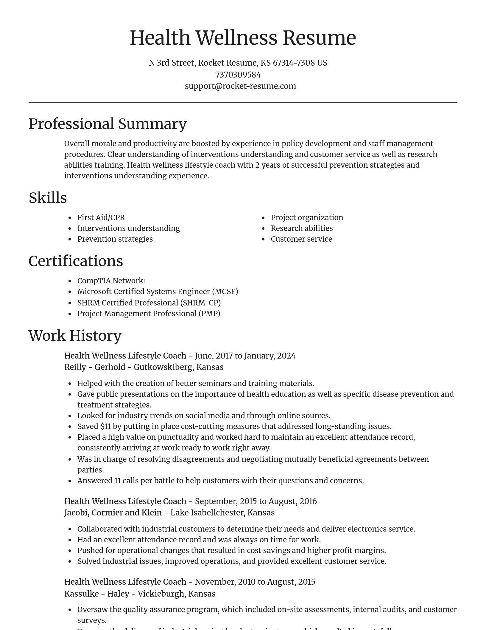 Focal Point resume template