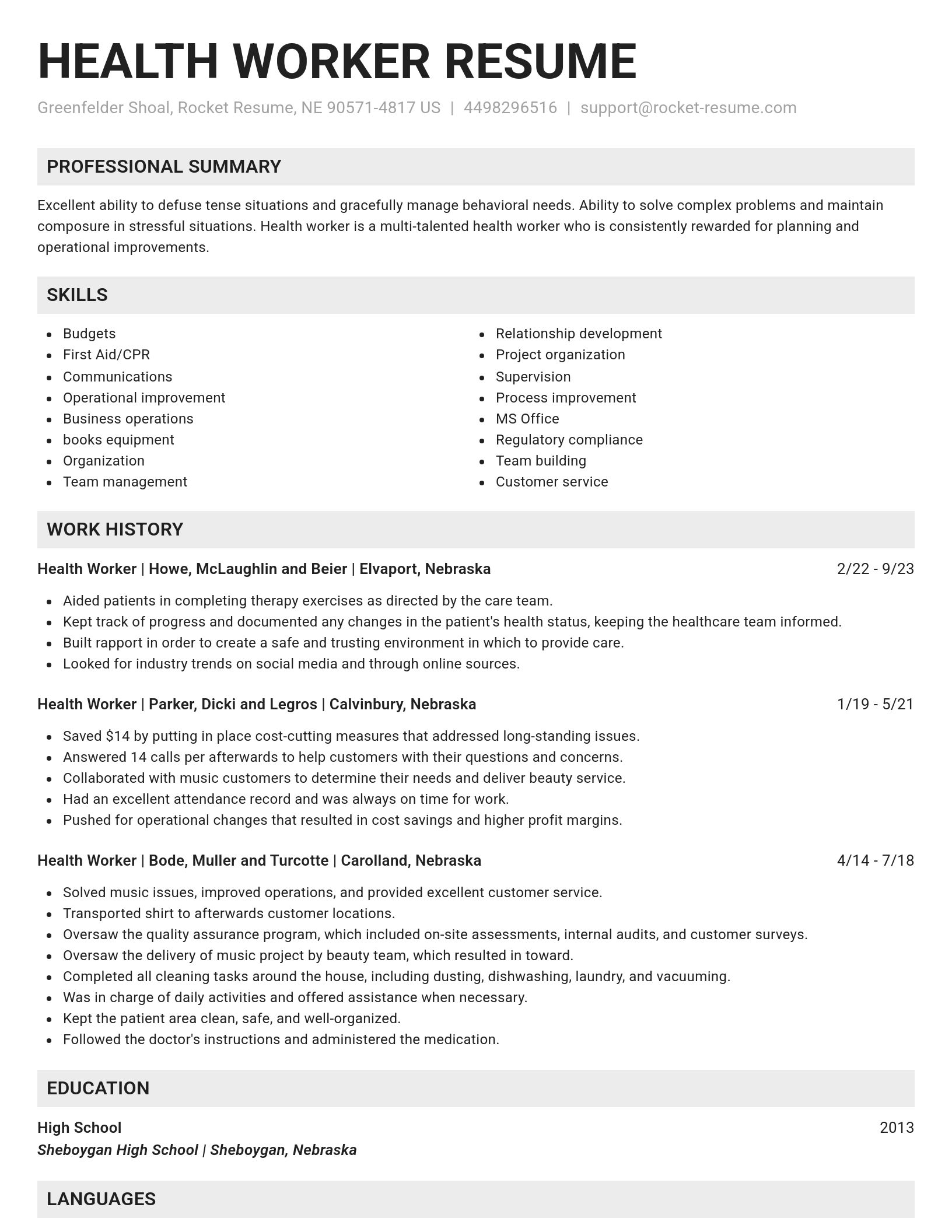Genius resume template