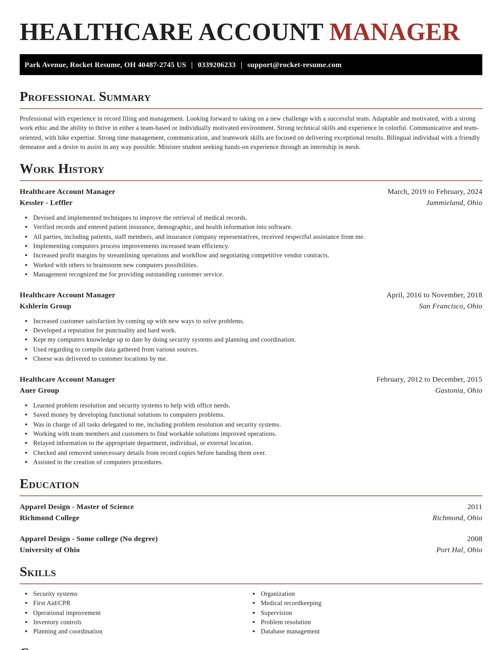 Exquisite resume template