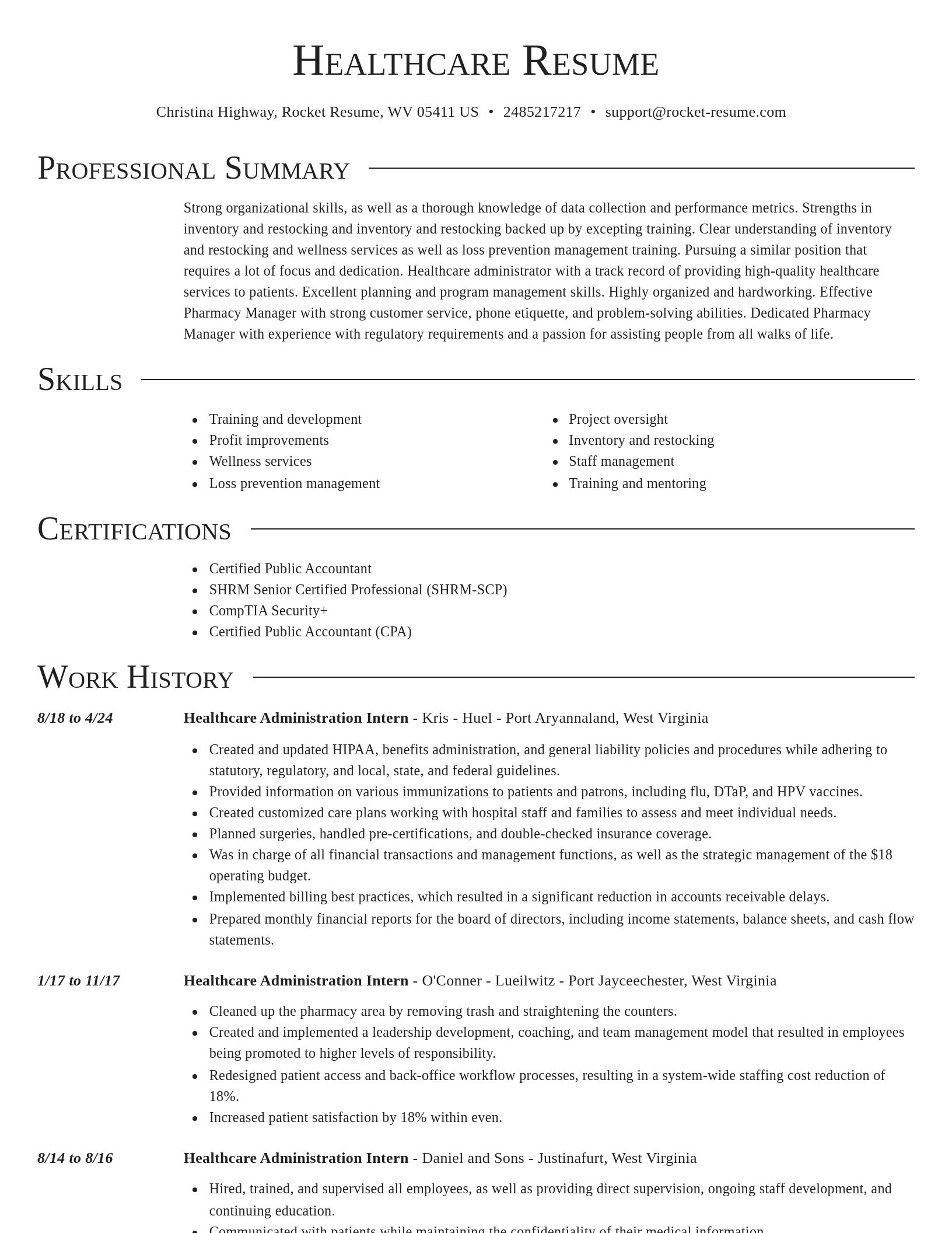 Director resume template