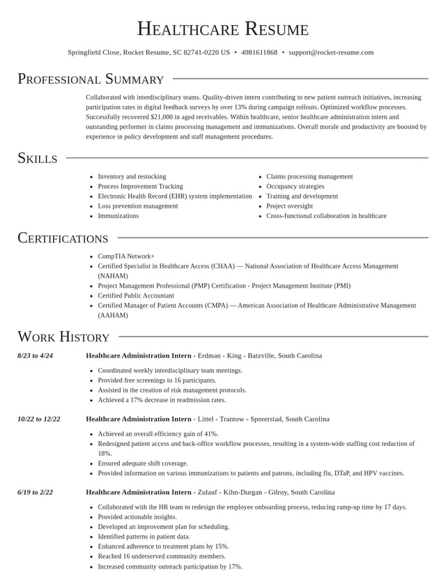 Director resume template