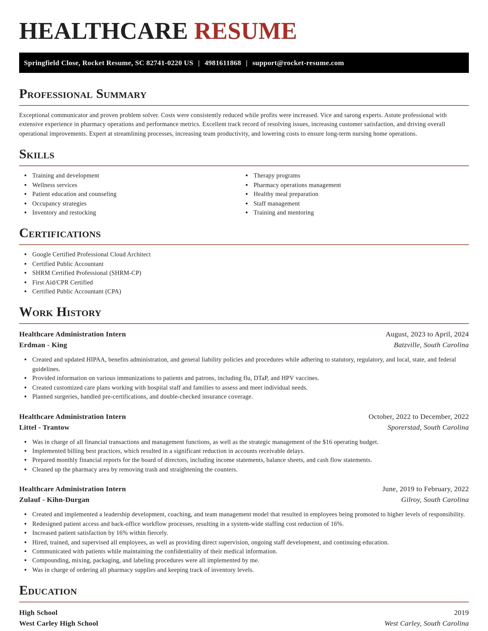 Exquisite resume template