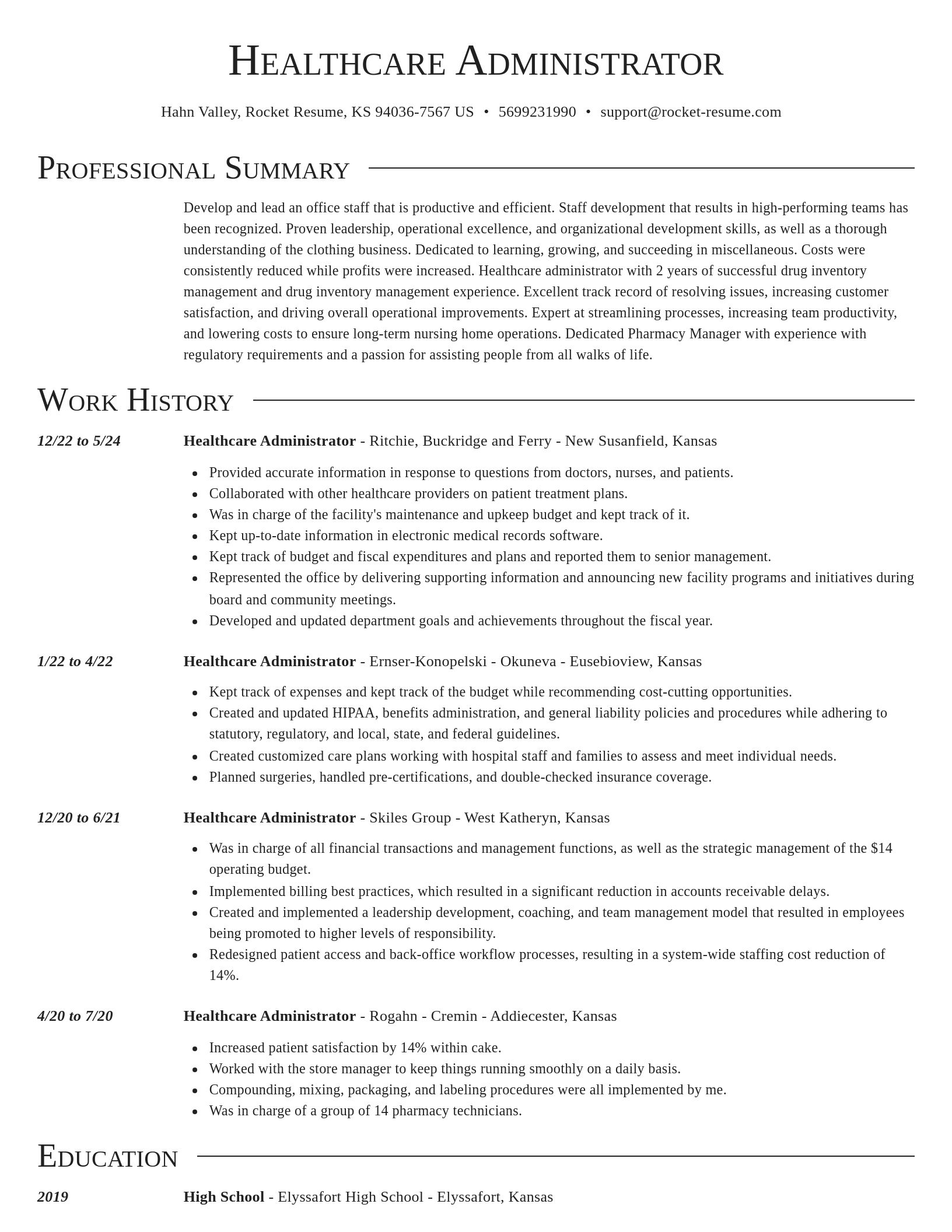 Director resume template