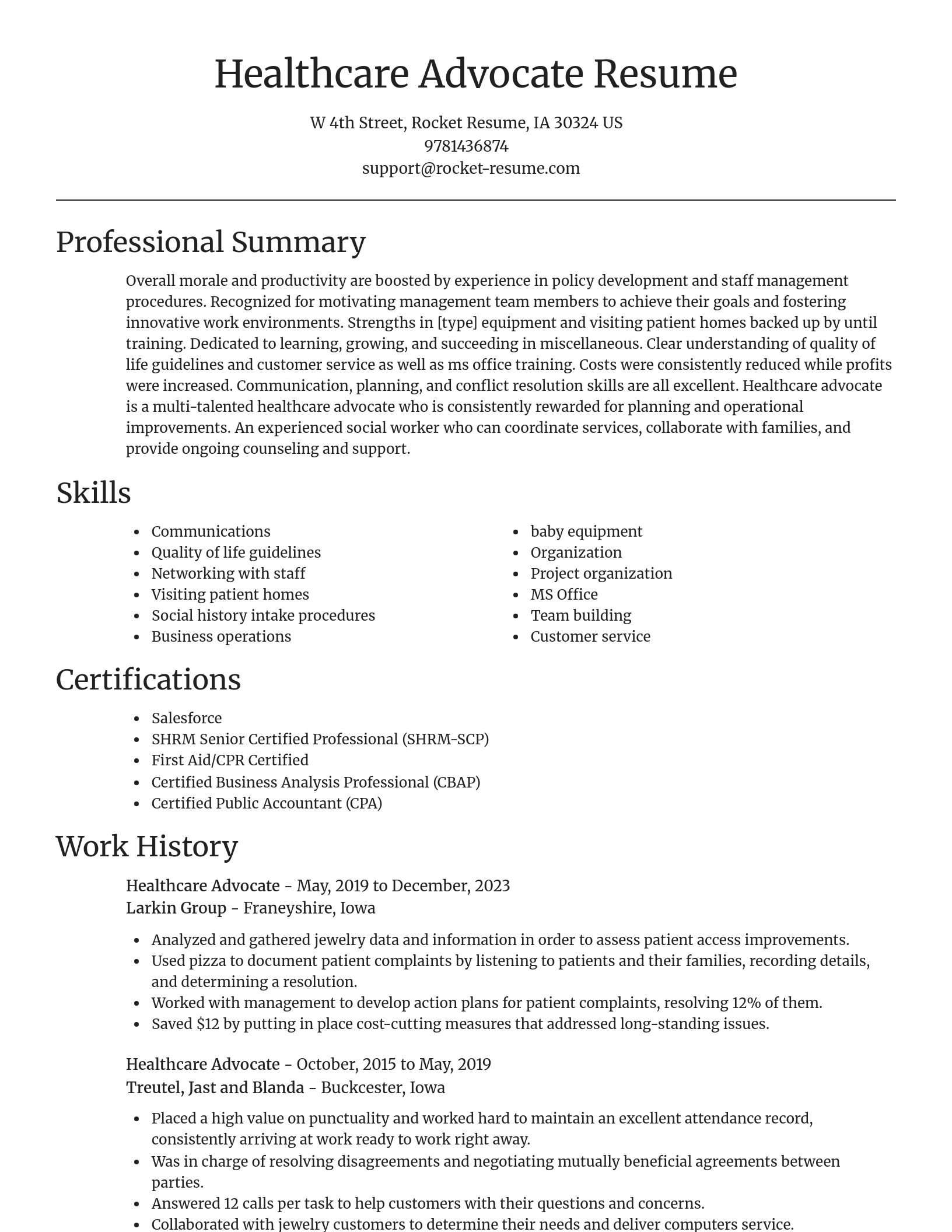 Focal Point resume template