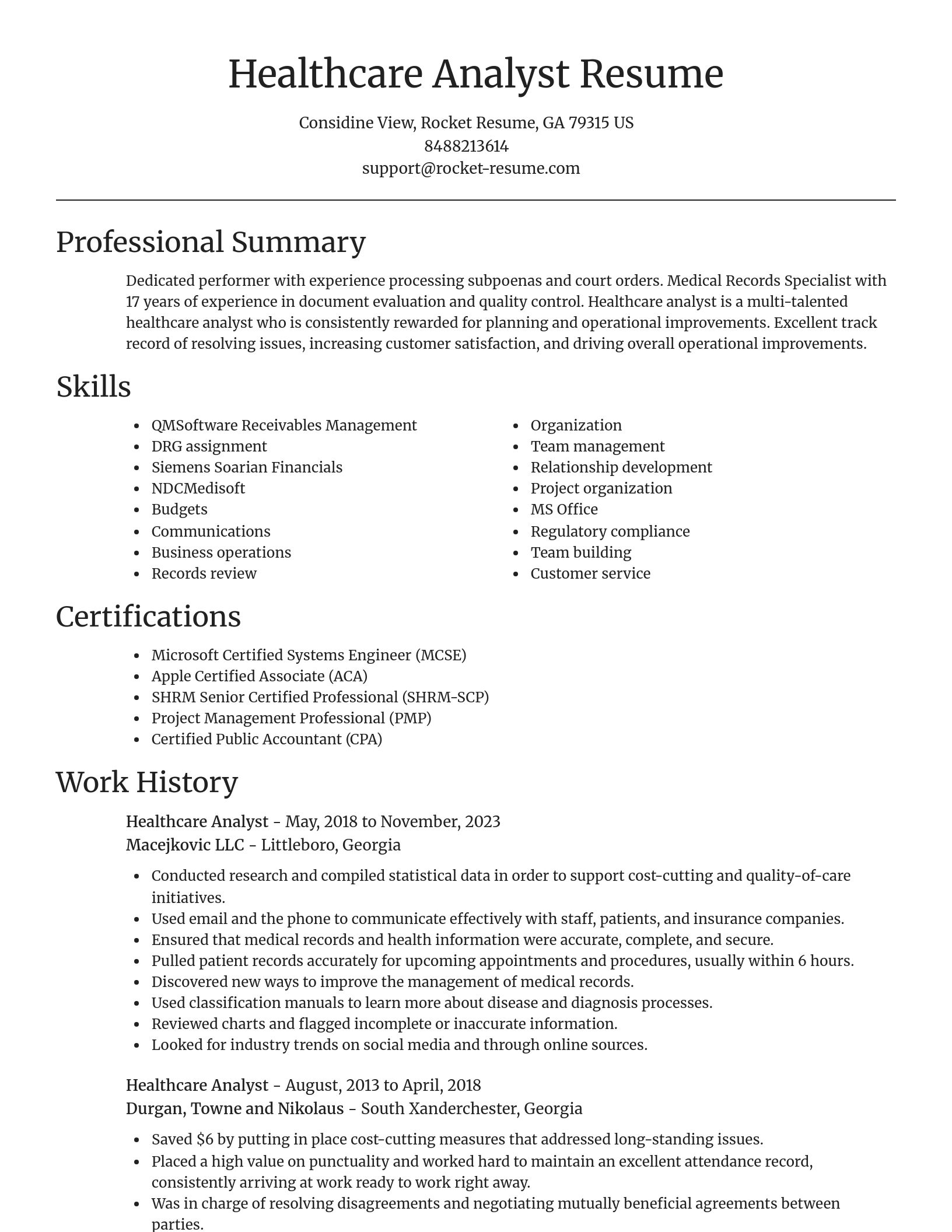 Focal Point resume template