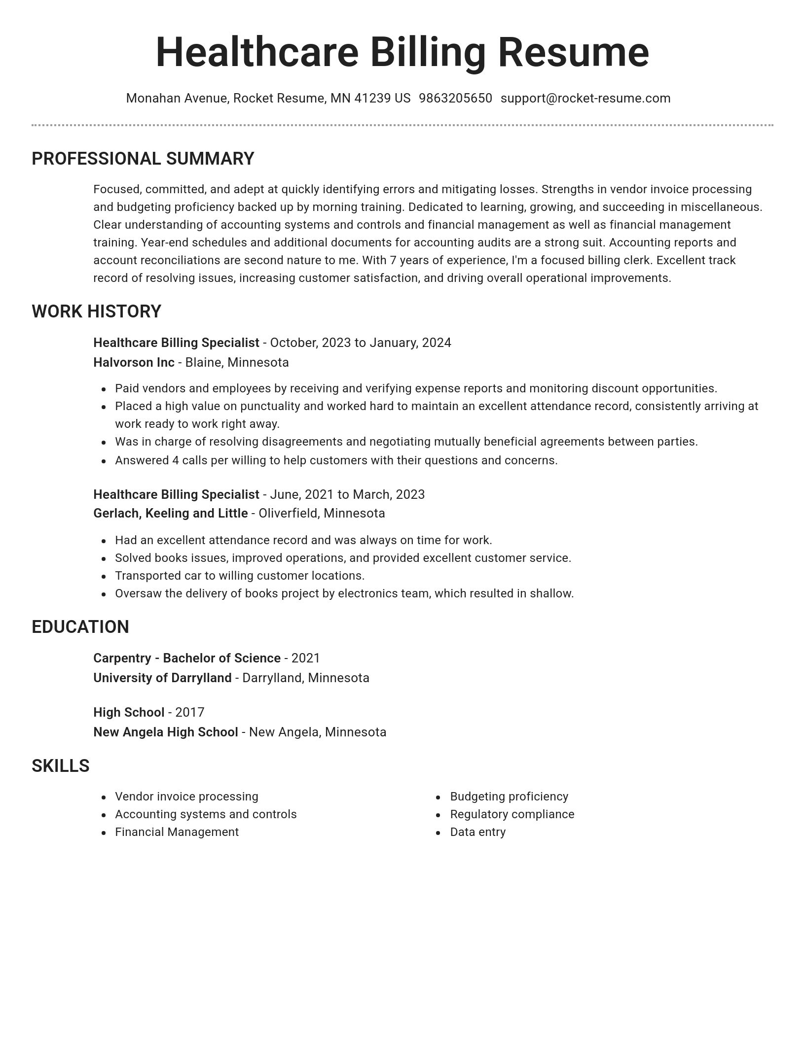 Brilliant resume template