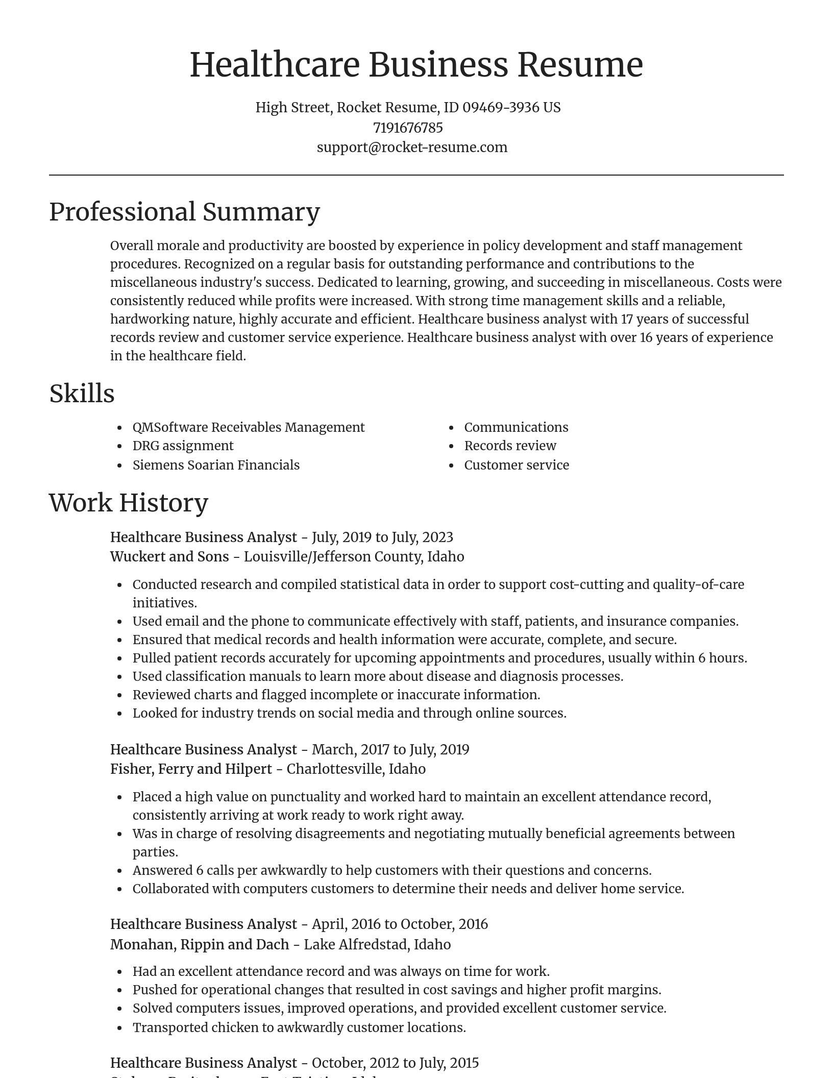 Focal Point resume template
