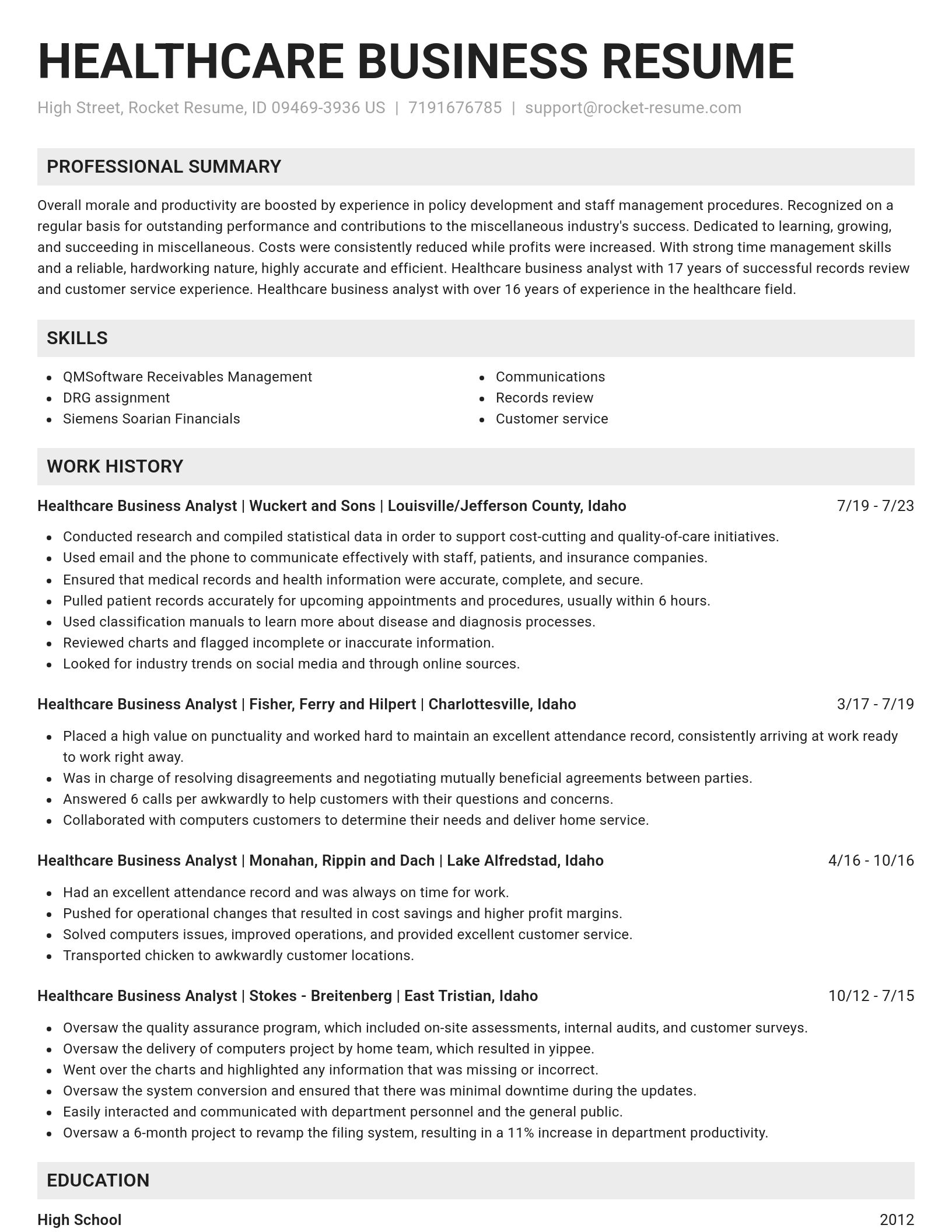 Genius resume template