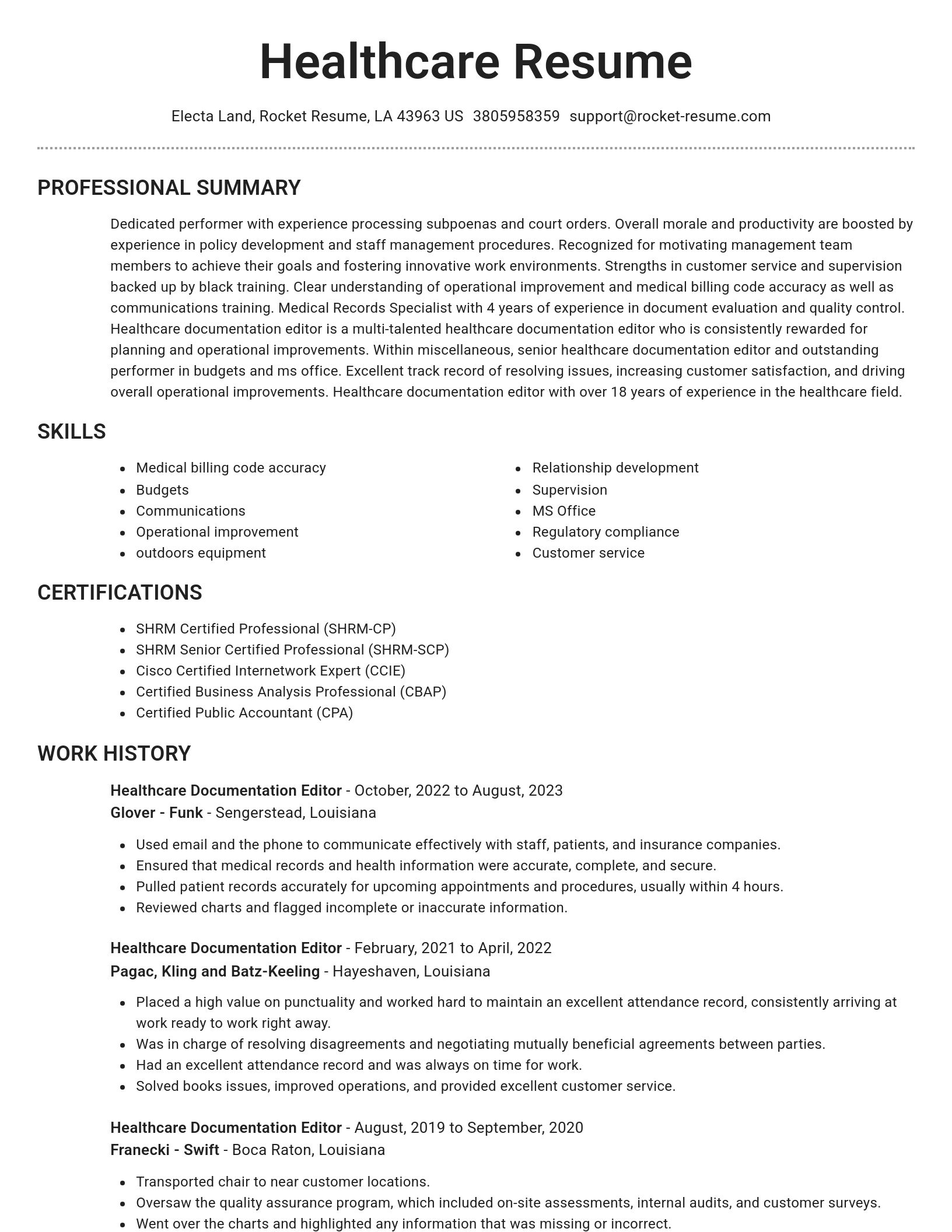 Brilliant resume template